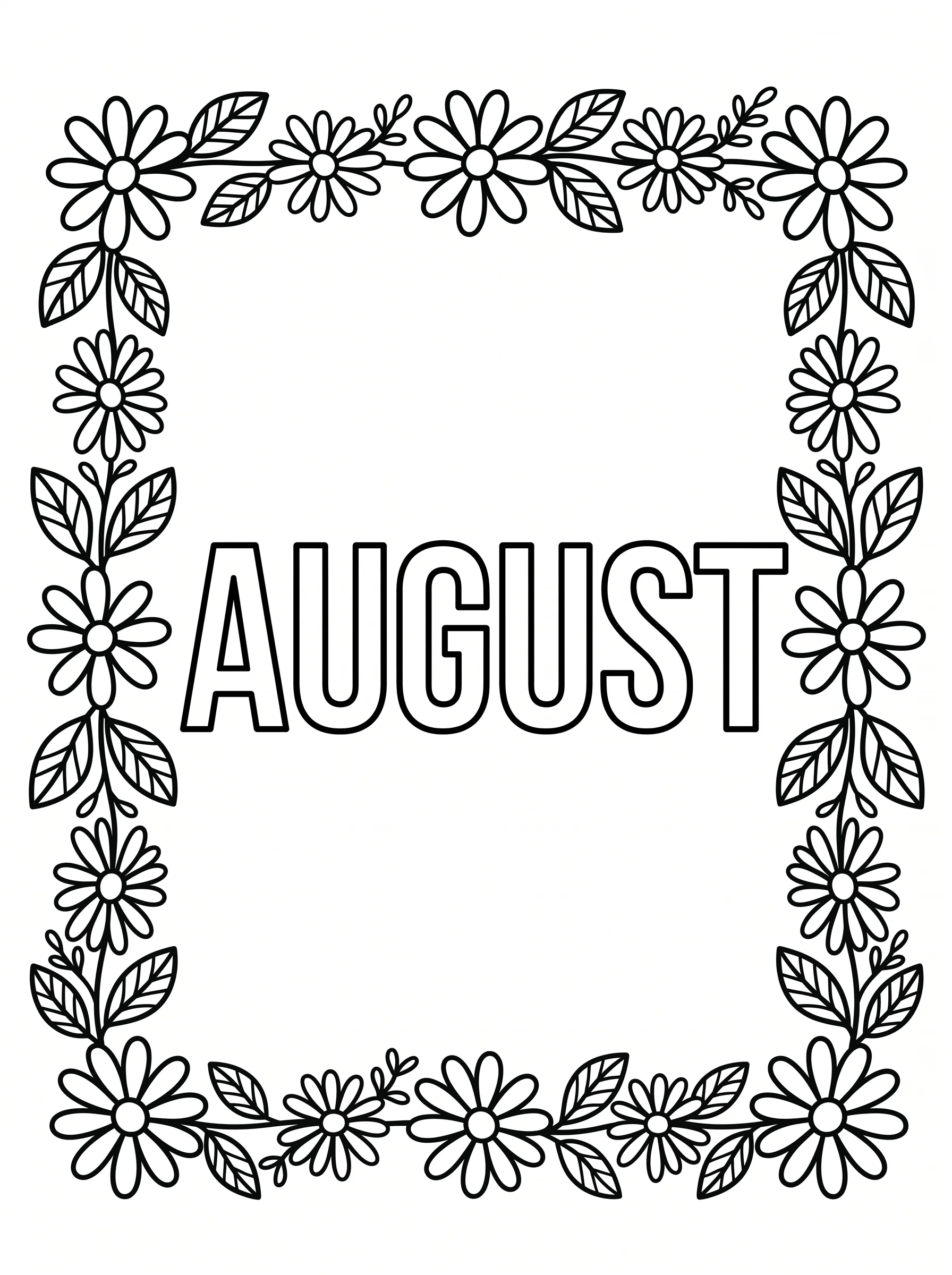 Daisy Frame August Letters