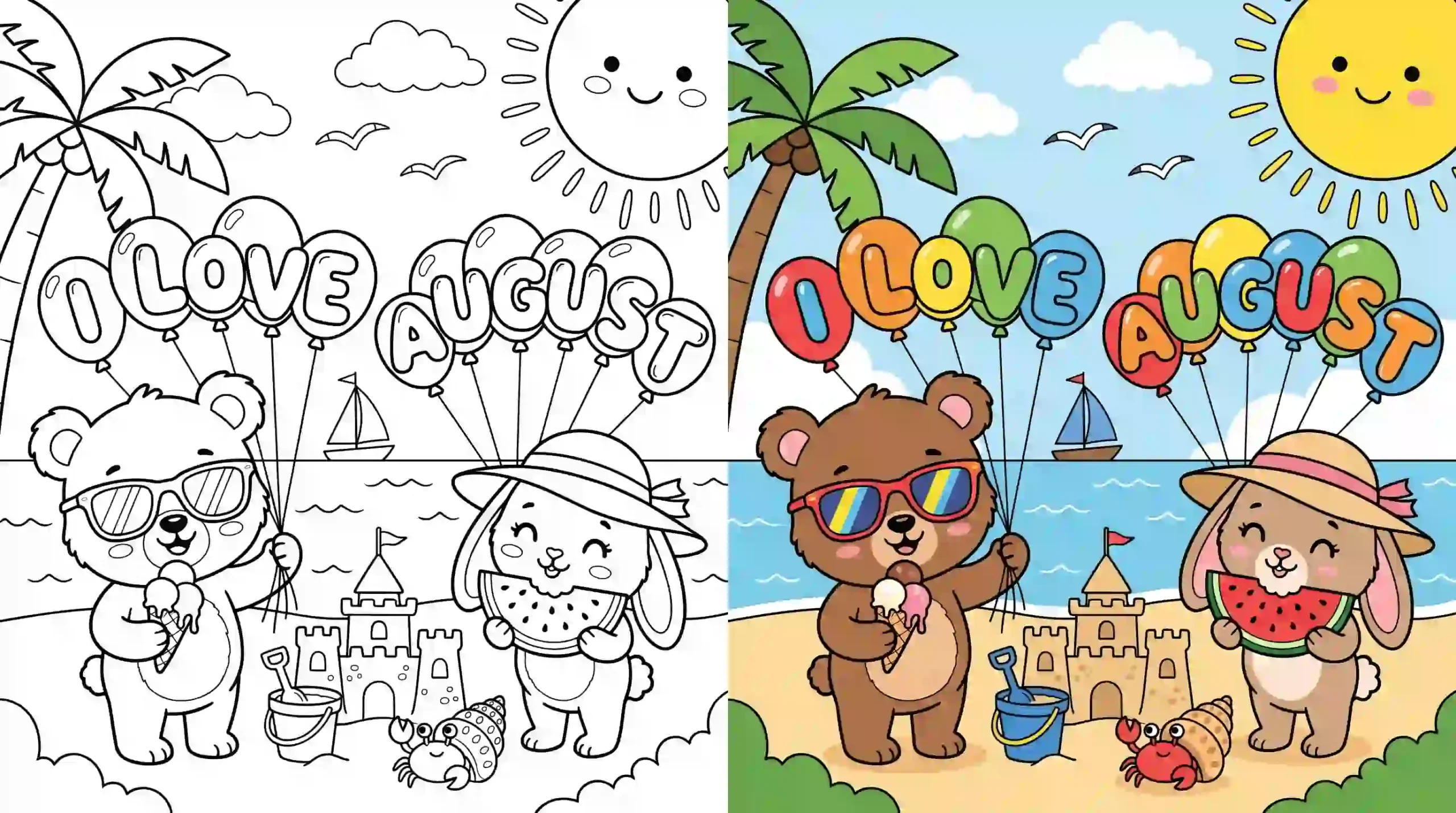 August Coloring Pages (30 Free Printable PDFs)