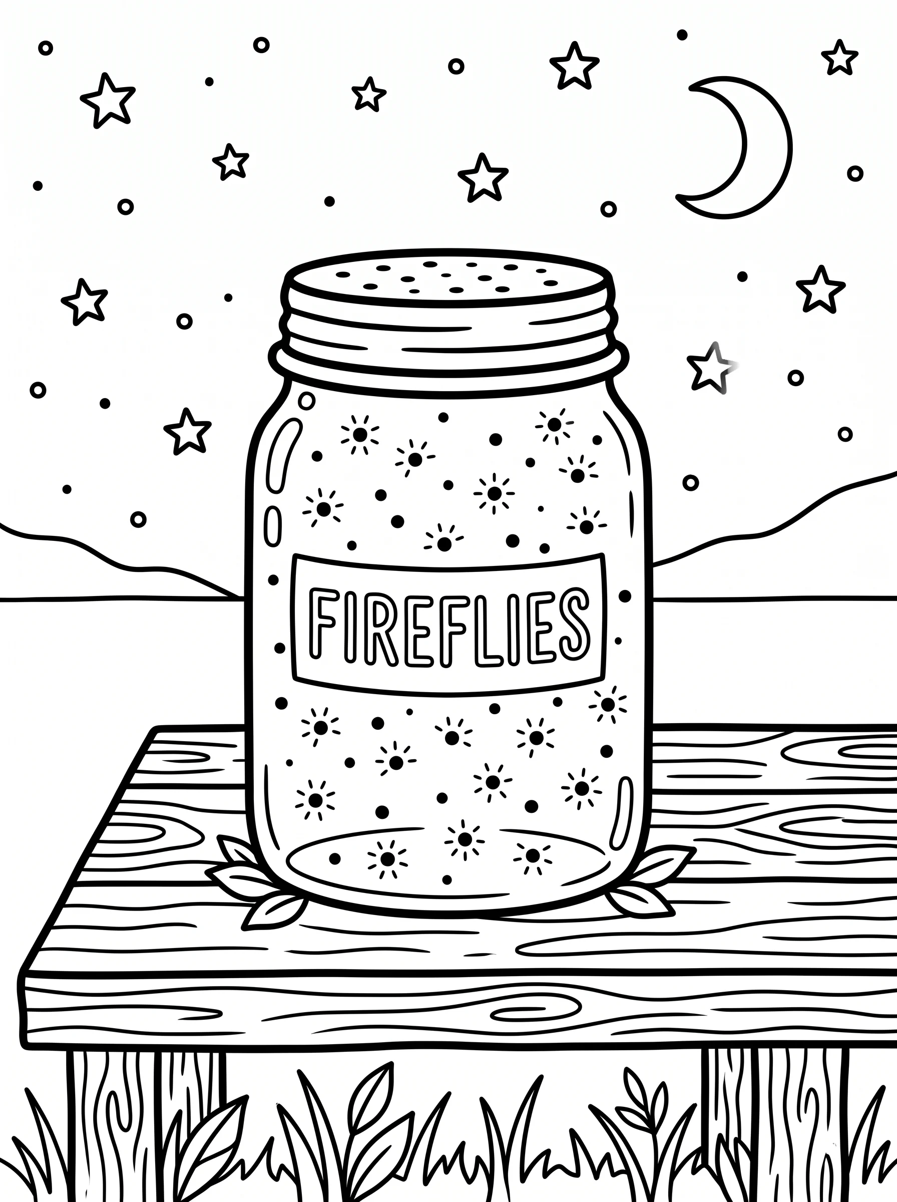 Glowing Fireflies in Glass Jar