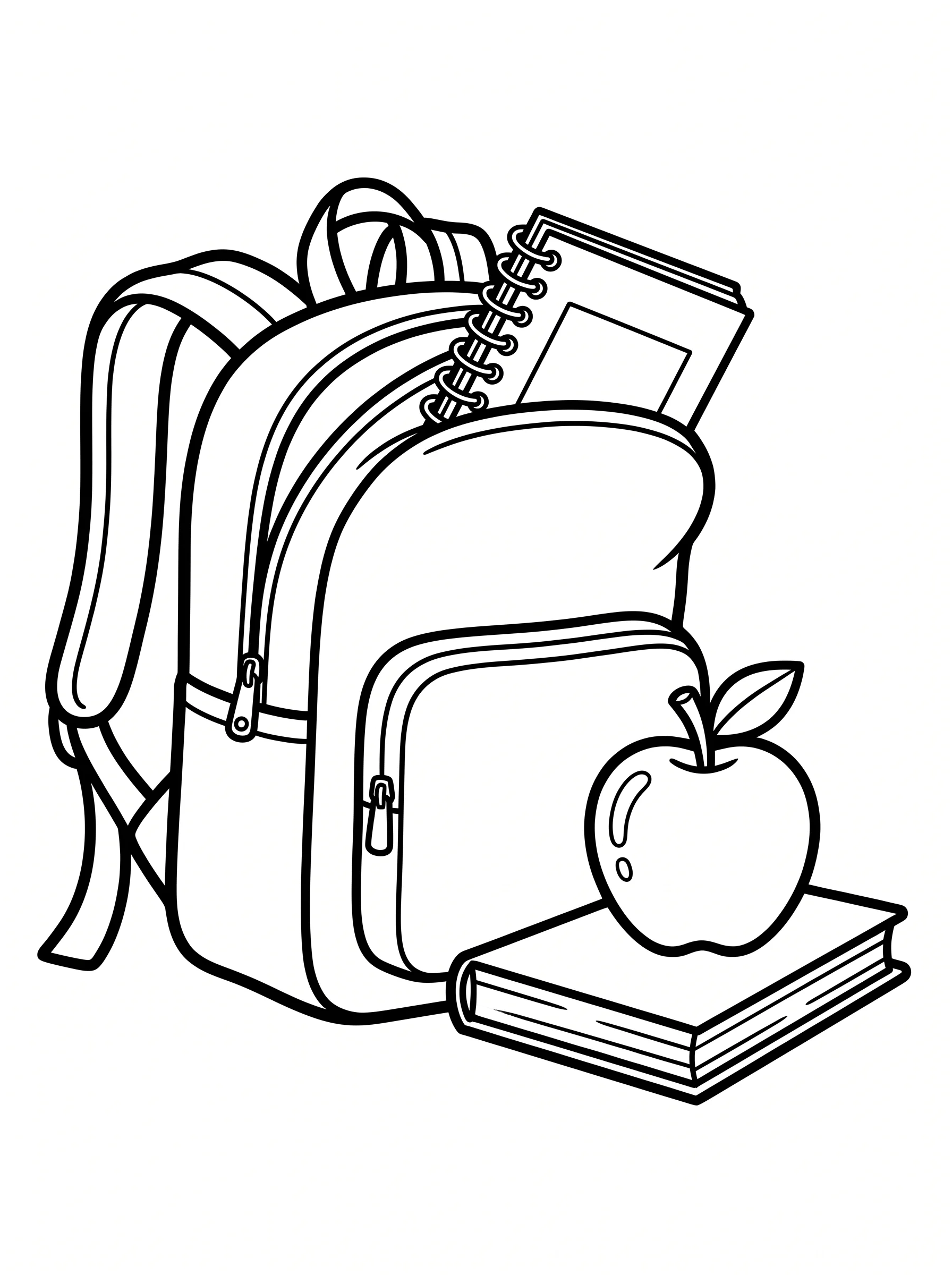 School Backpack and Apple Treat