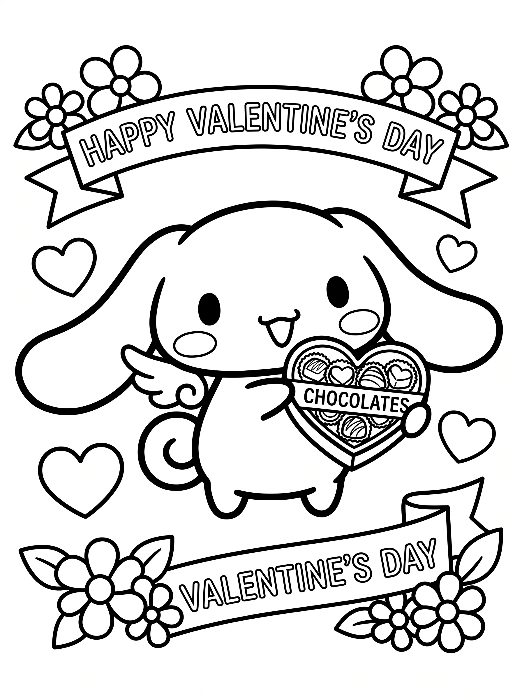 Cupid Puppy with Valentine Chocolates