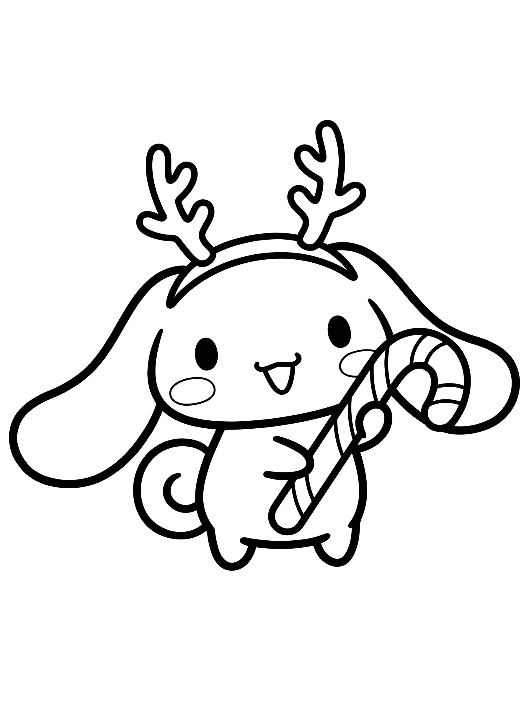 Cute Reindeer Antlers and Candy Cane