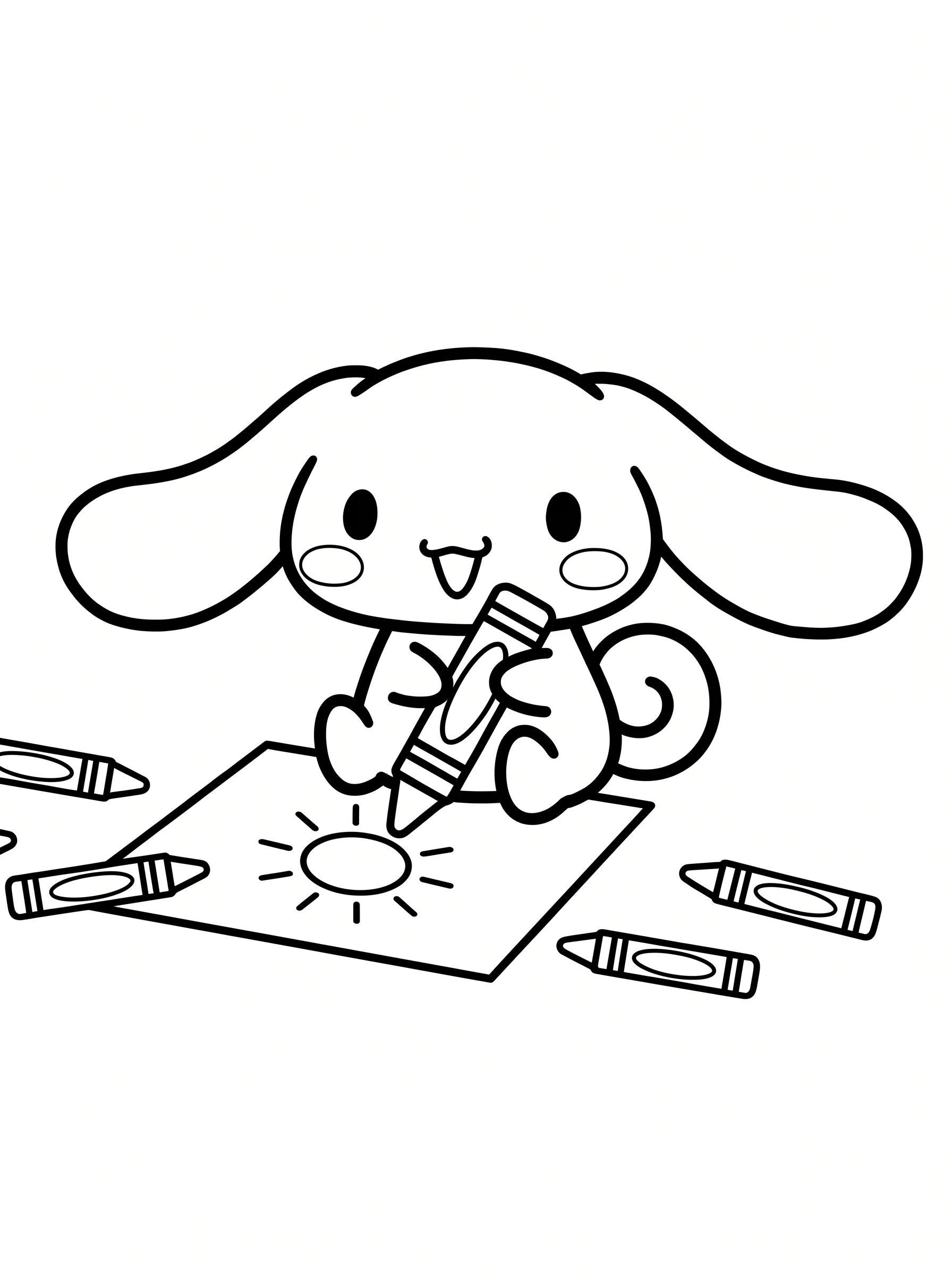 Drawing a Happy Sun with Crayons
