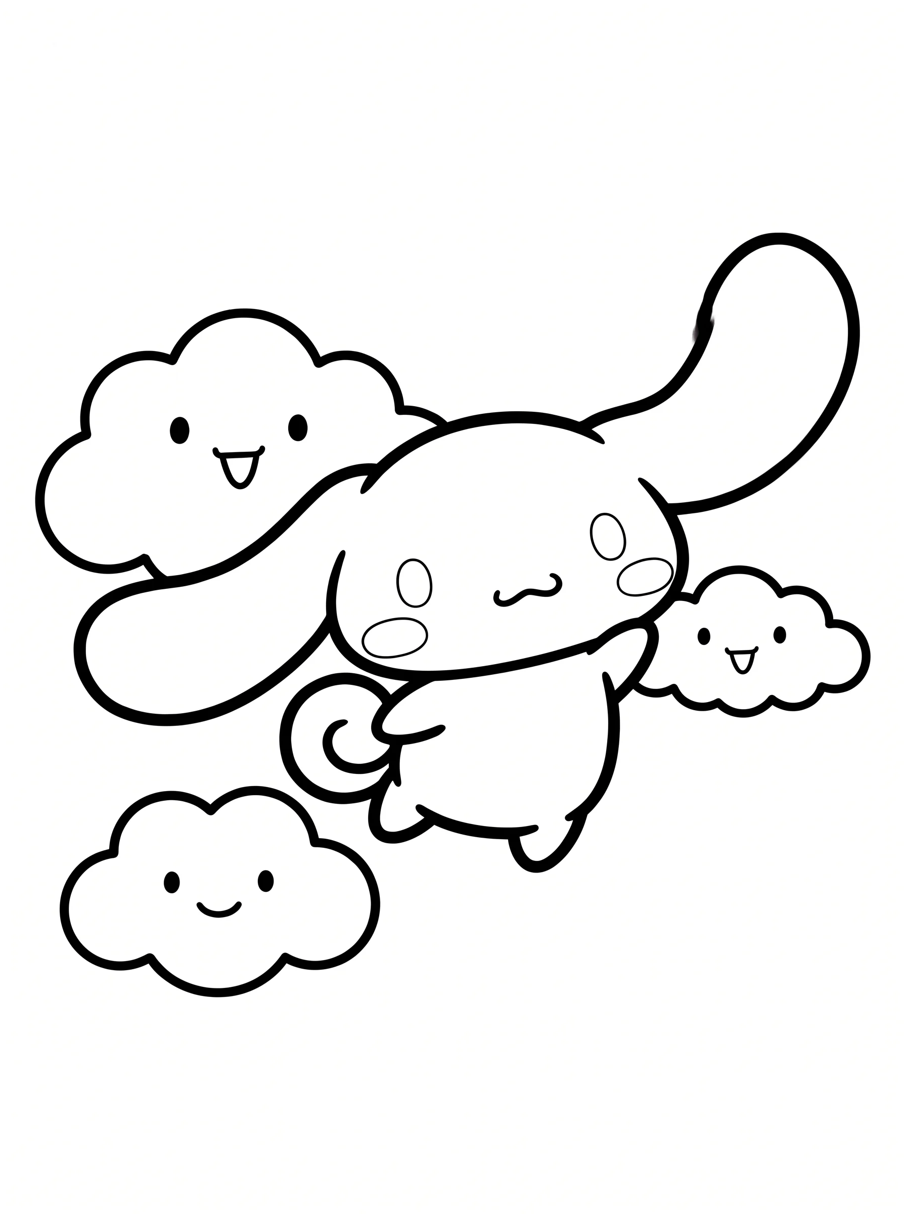Flying Friends in a Smiling Sky