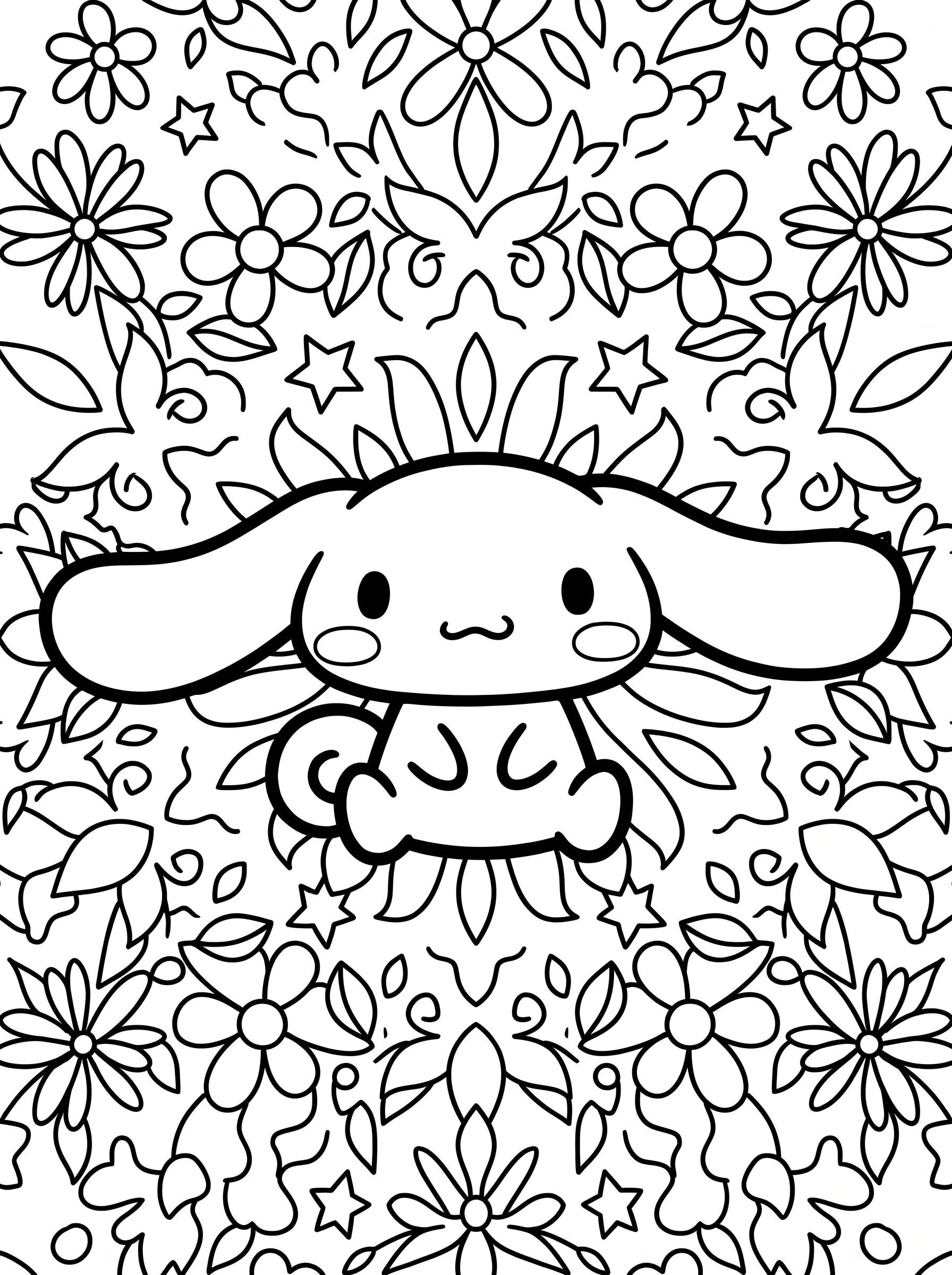 Symmetrical Flower Mandala Pattern