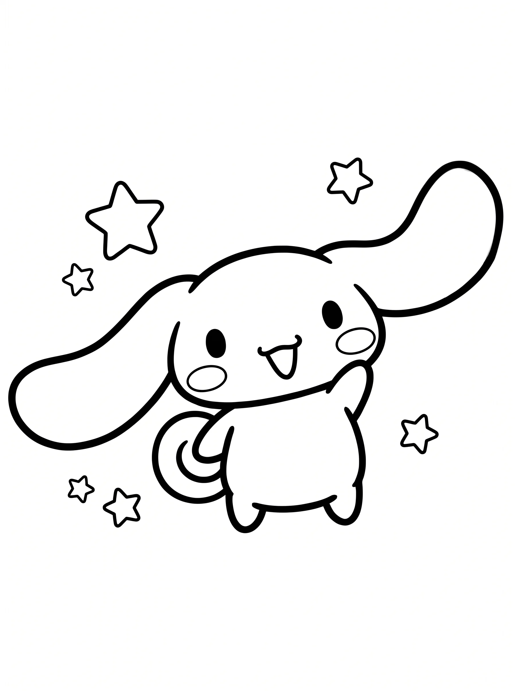Cinnamoroll Coloring Pages with Friendly Waves