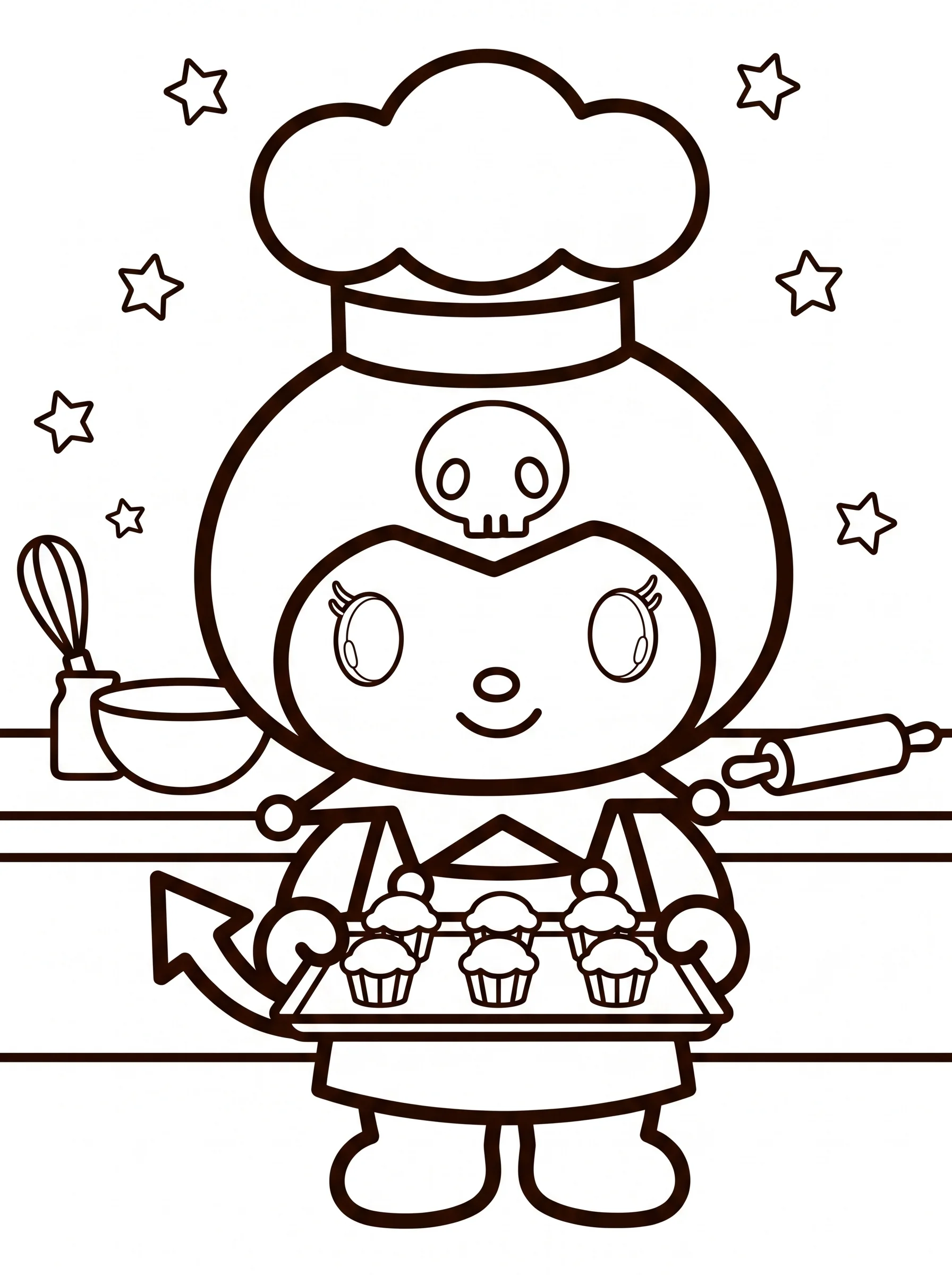 Baking Sweet Cupcakes in the Kitchen