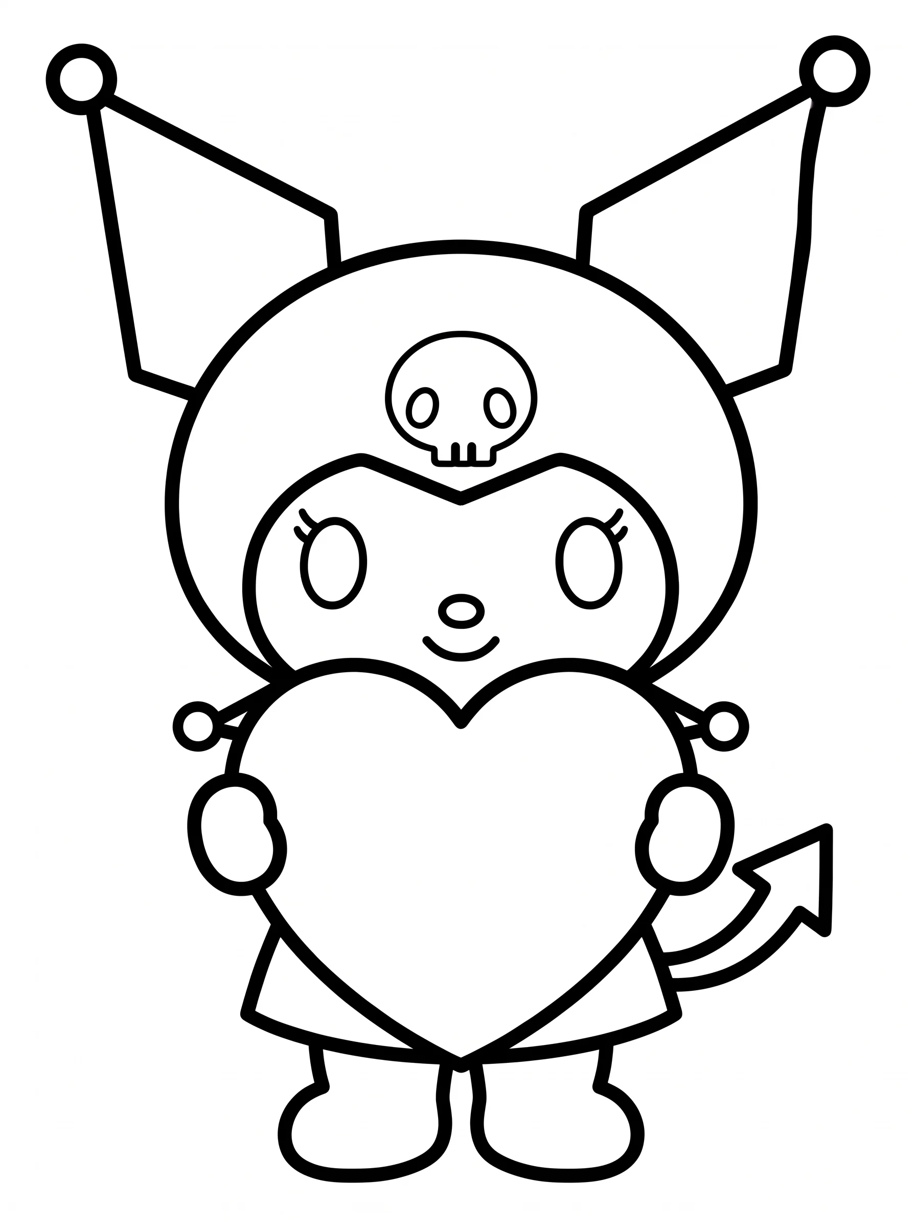 Kuromi Holding a Giant Heart
