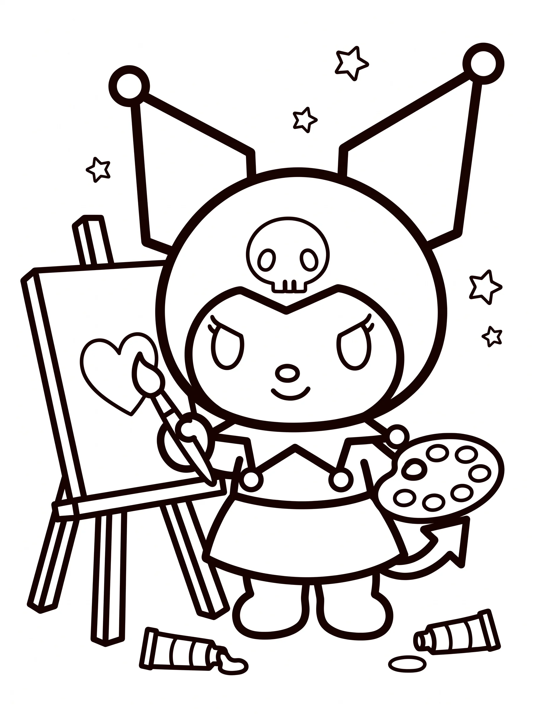 Painting a Heart on the Easel