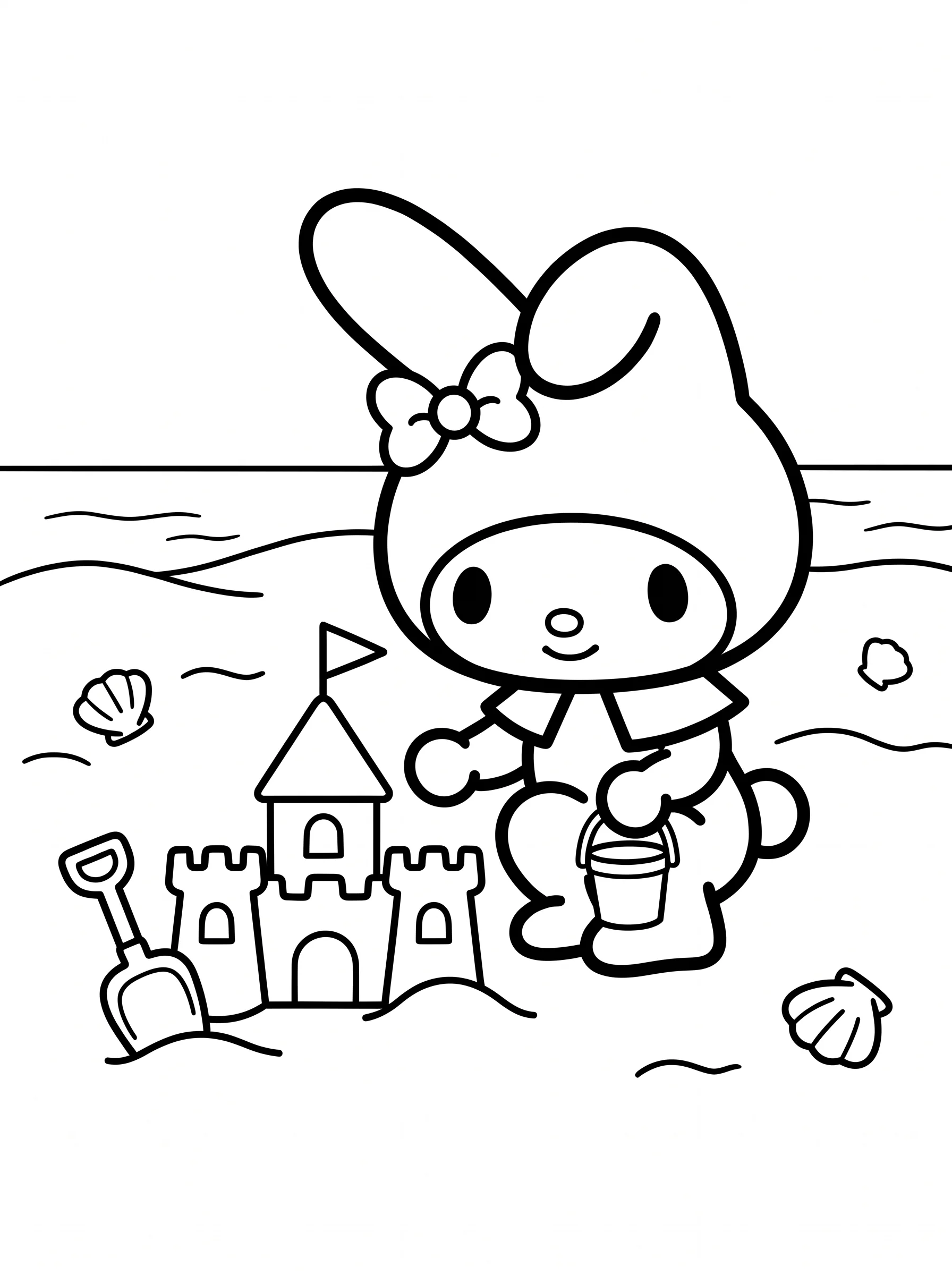 Building a Sandy Castle on the Beach