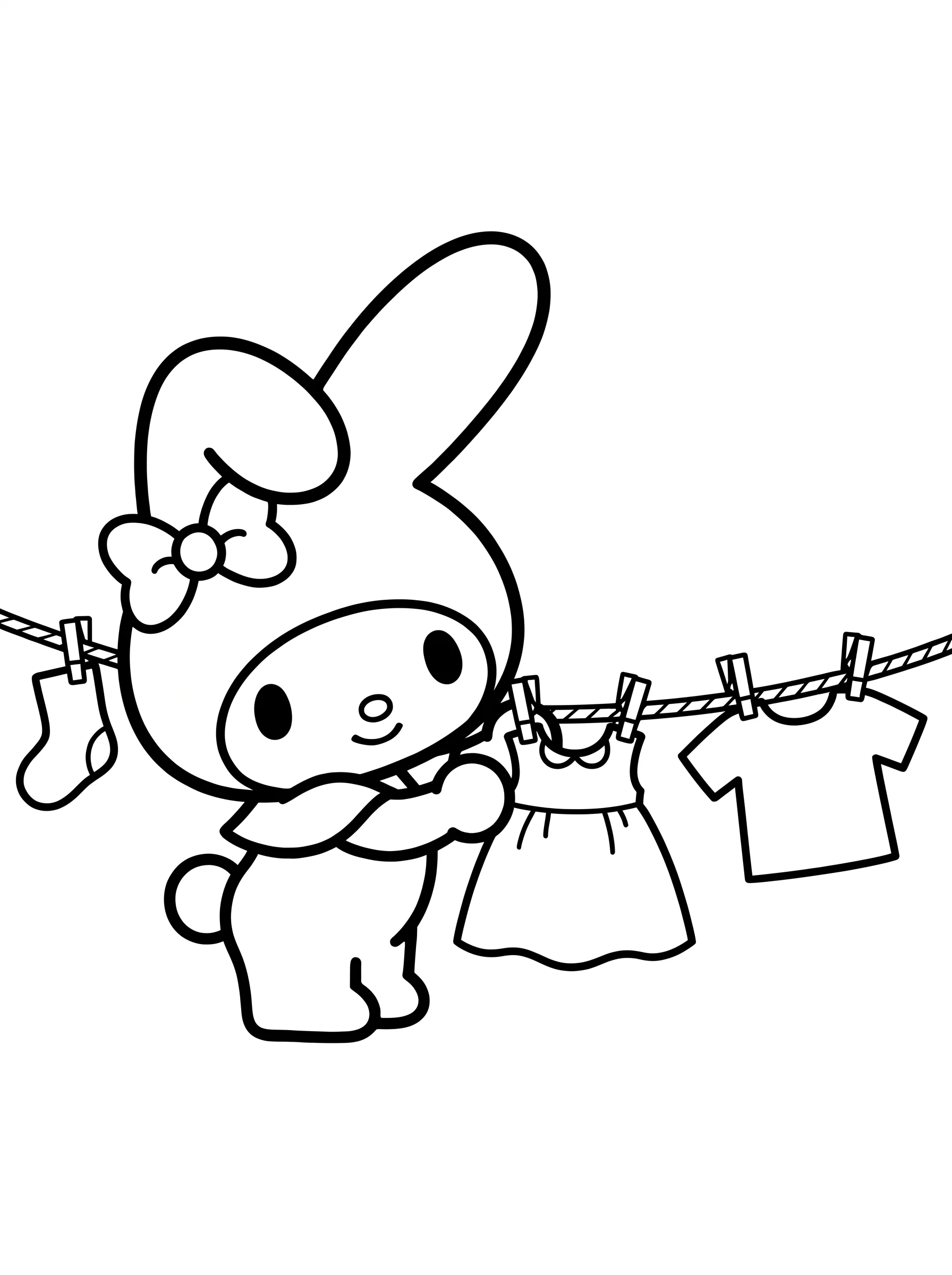 Hanging Laundry with Small Clothespins