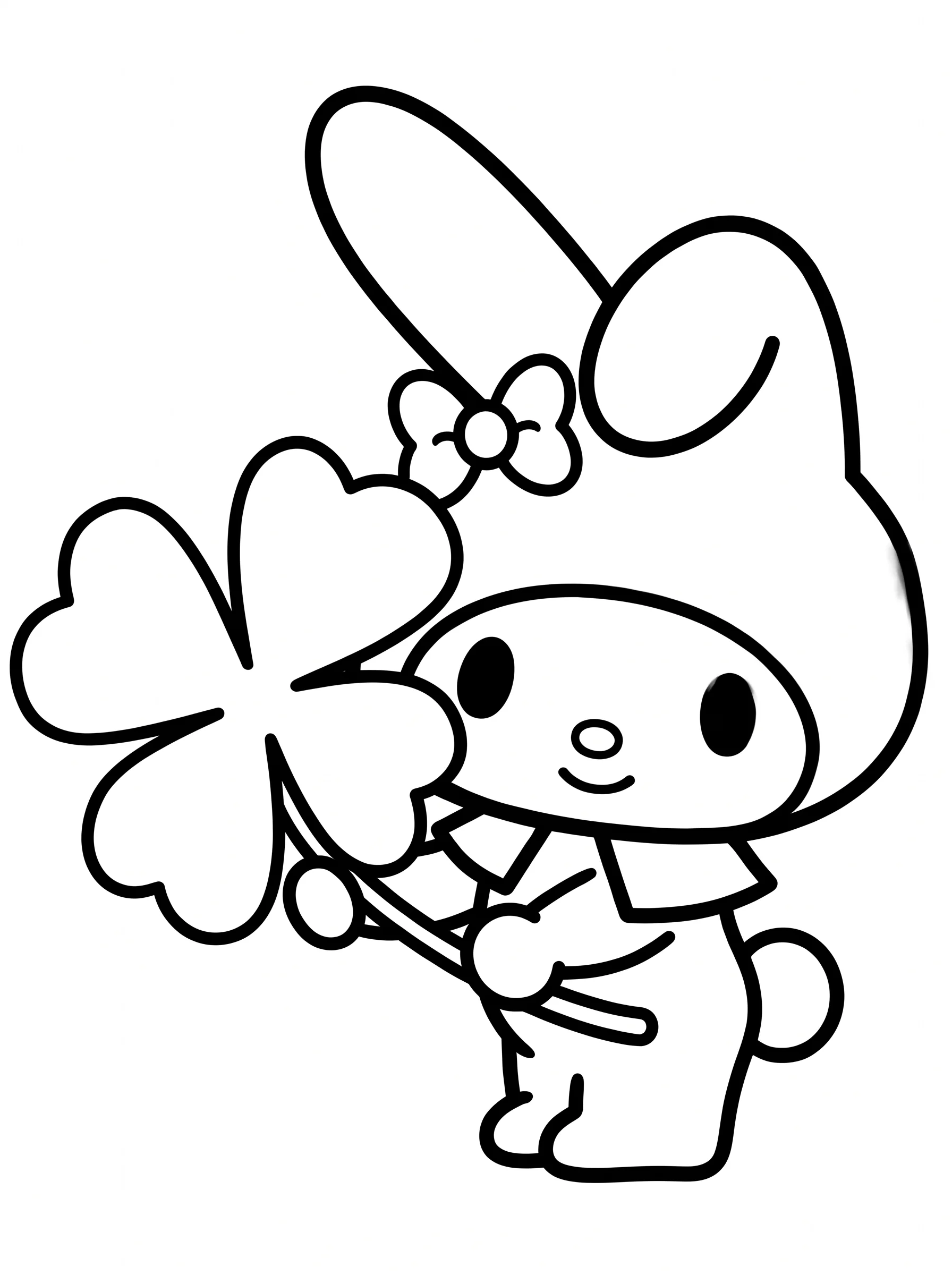 Holding a Lucky Four Leaf Clover