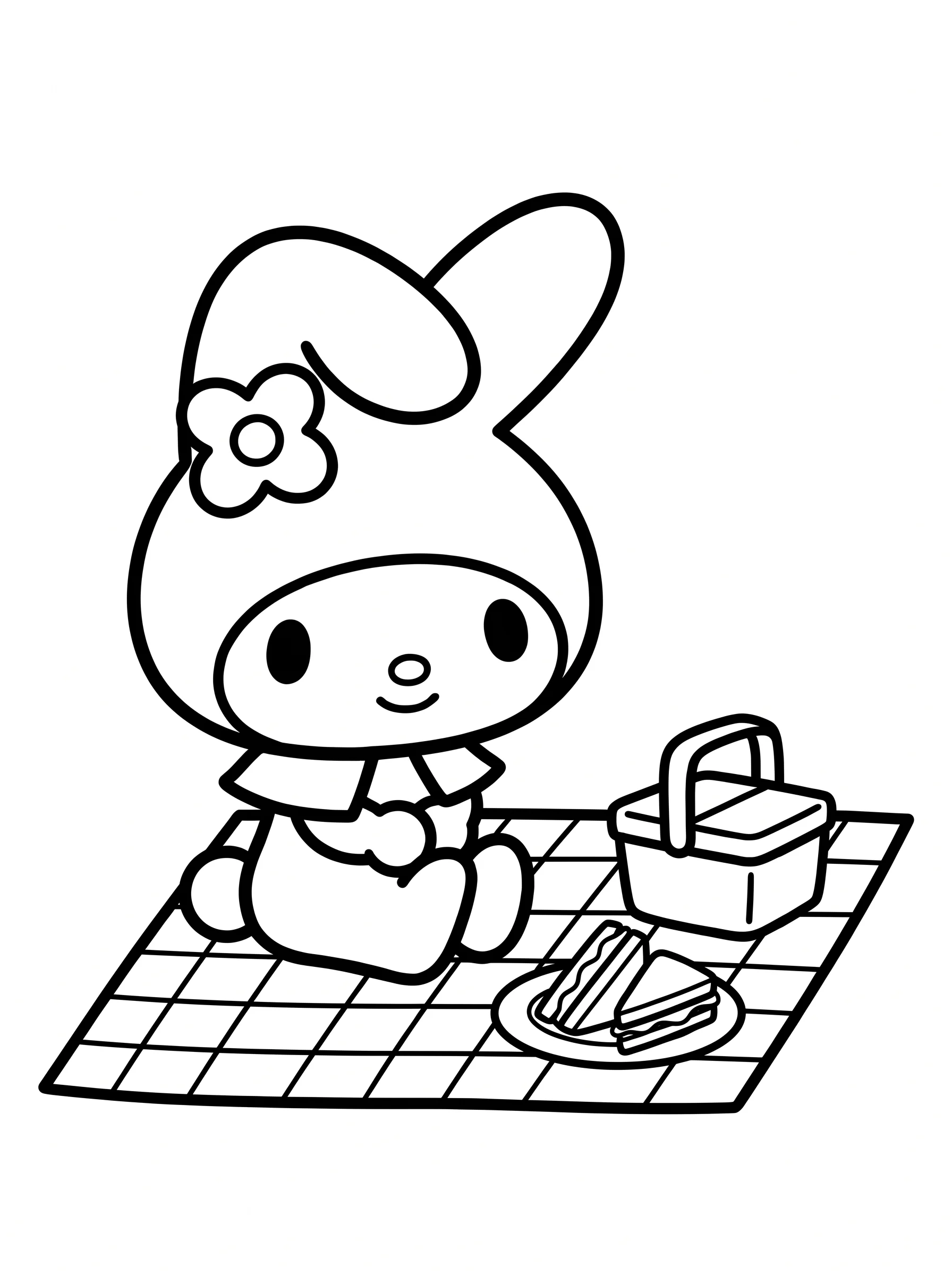 Little Picnic Basket on a Soft Blanket