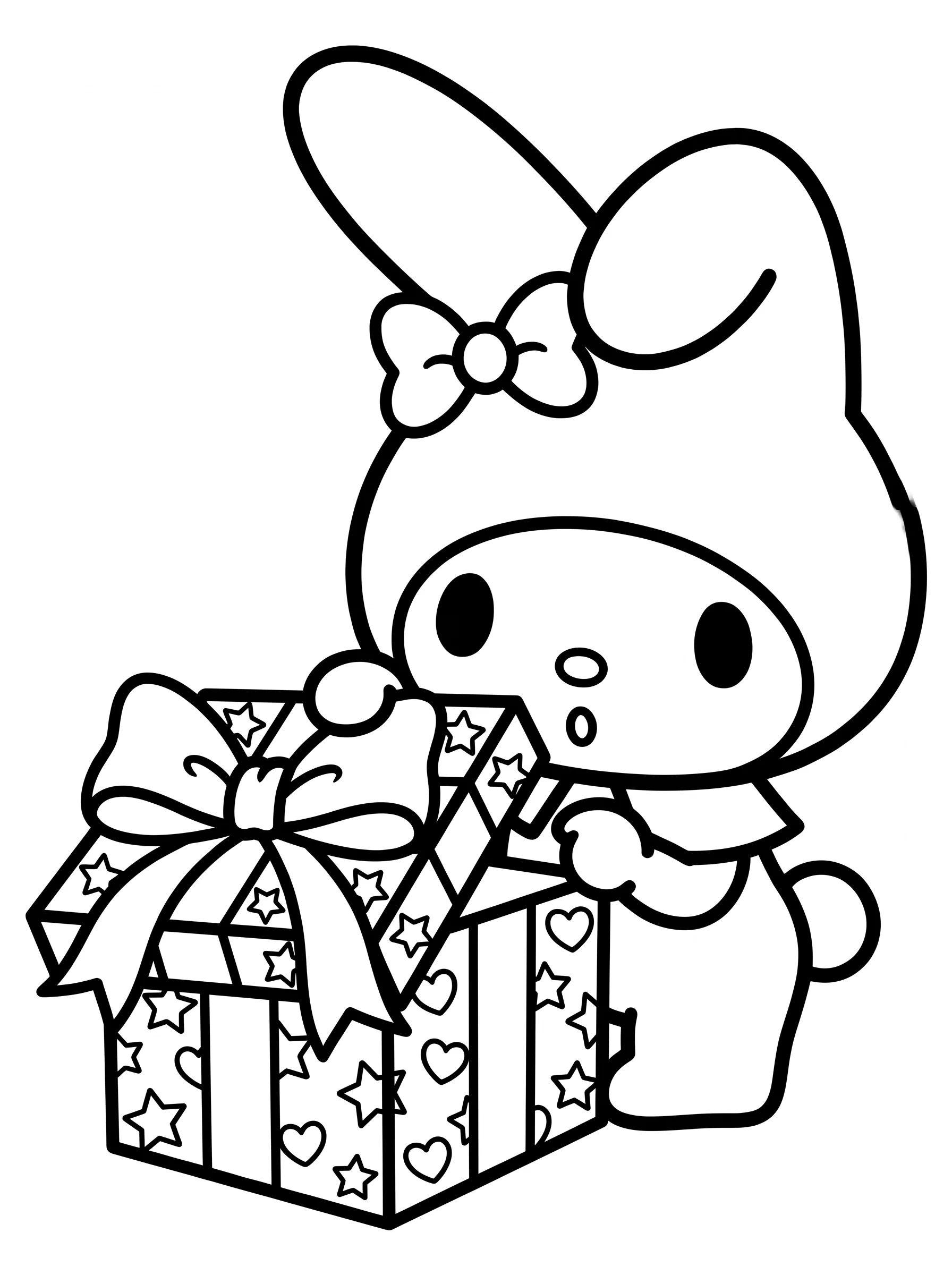 Opening a Big Ribbon Gift Box