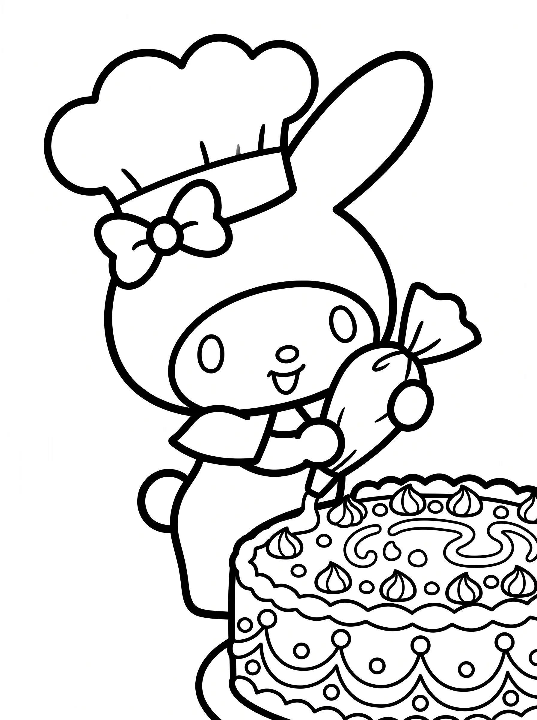 Sweet Cake Decoration with Chef Hat