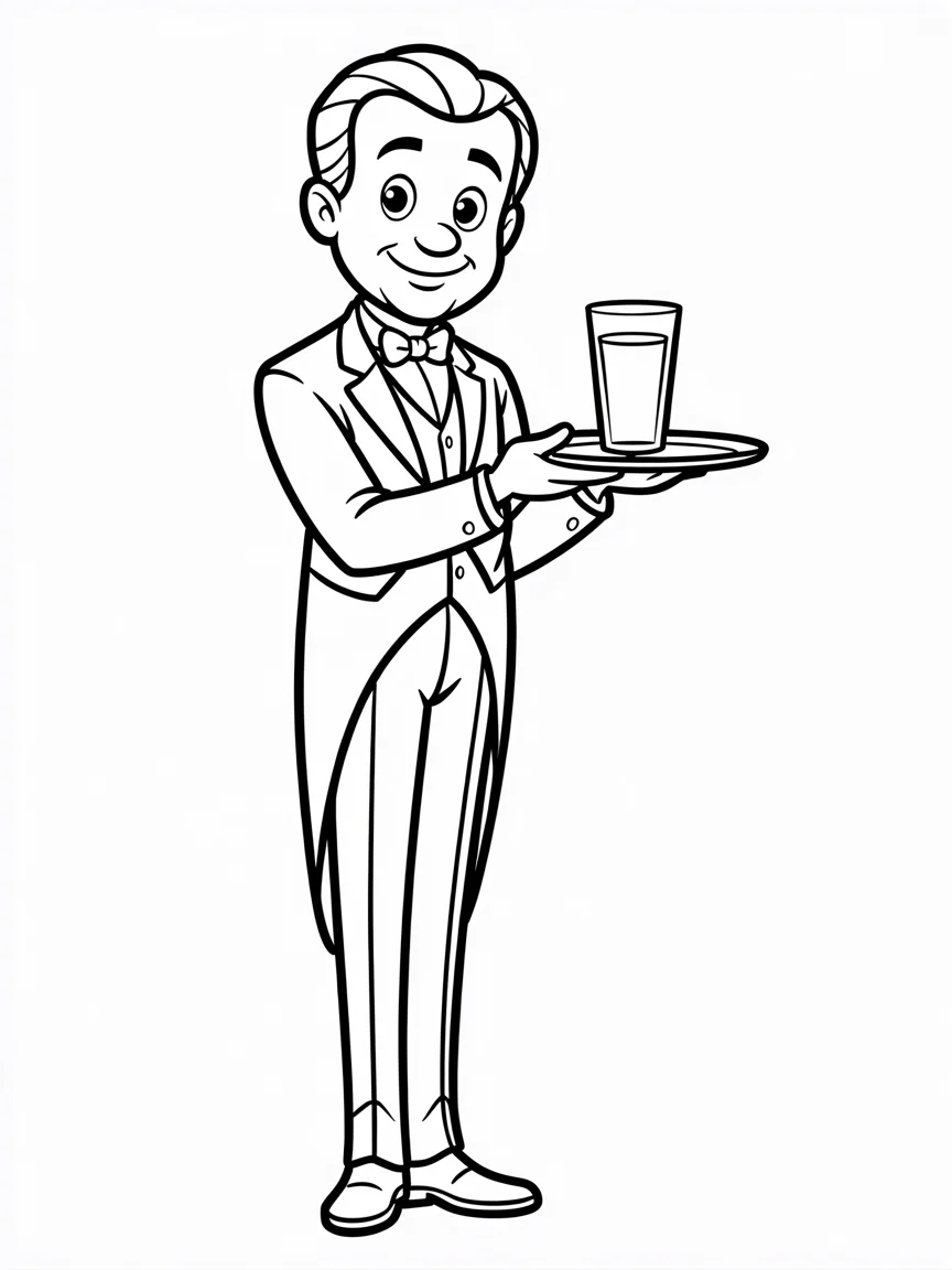 Alfred Serving Water on a Tray