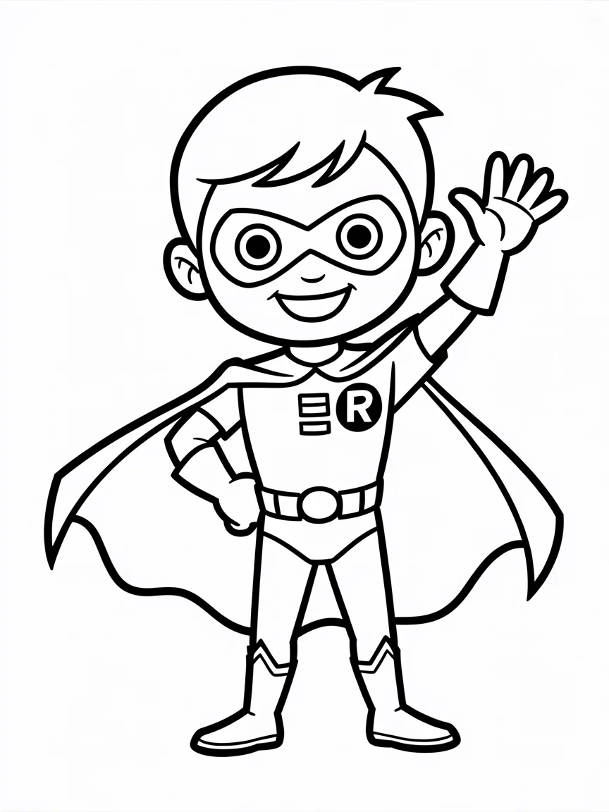 Robin Waving with a Smile