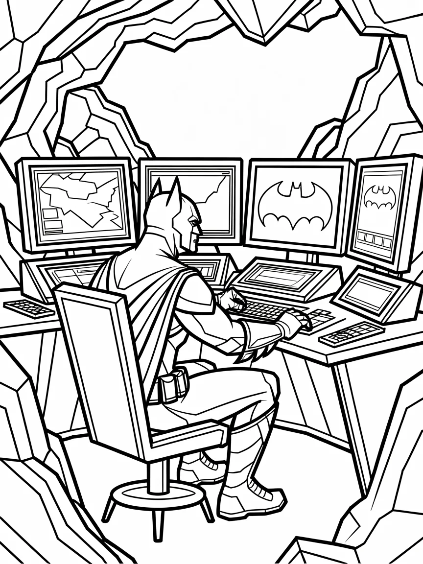 Sitting at the Giant Batcomputer