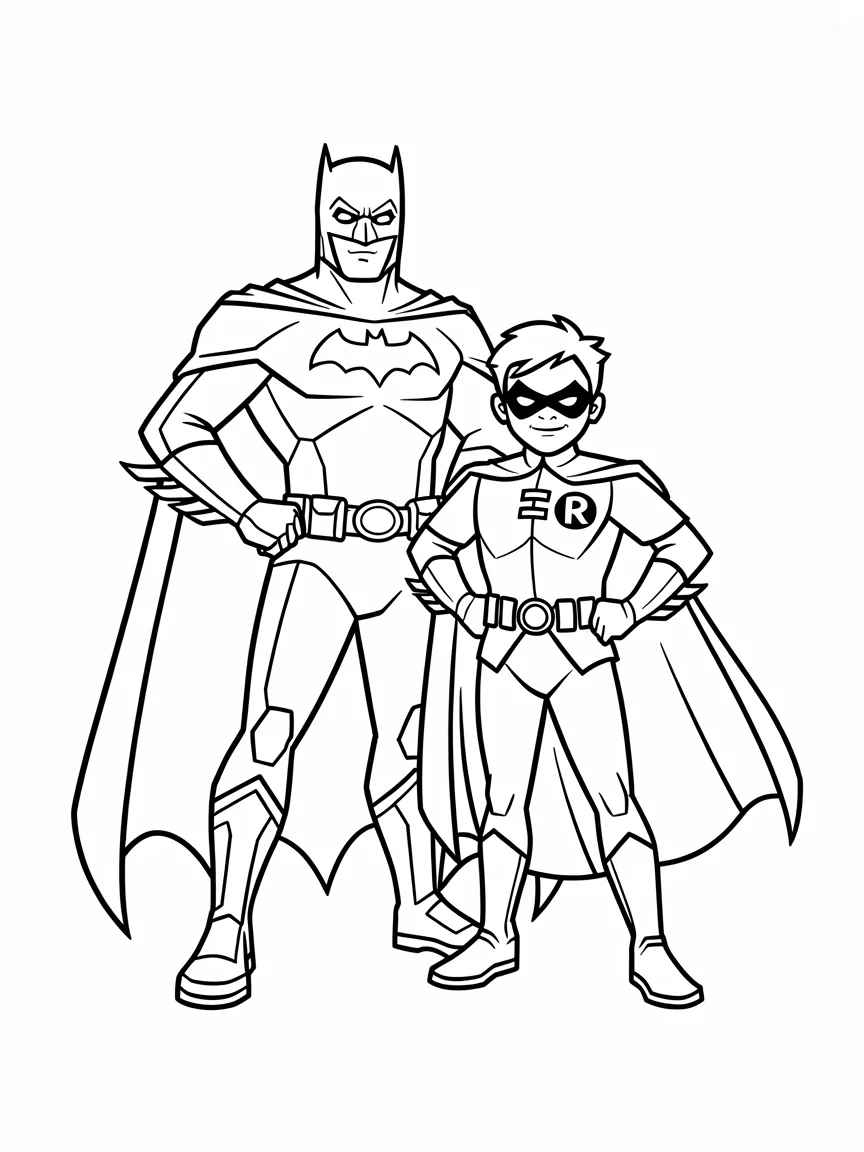 Superhero Partners Standing Together