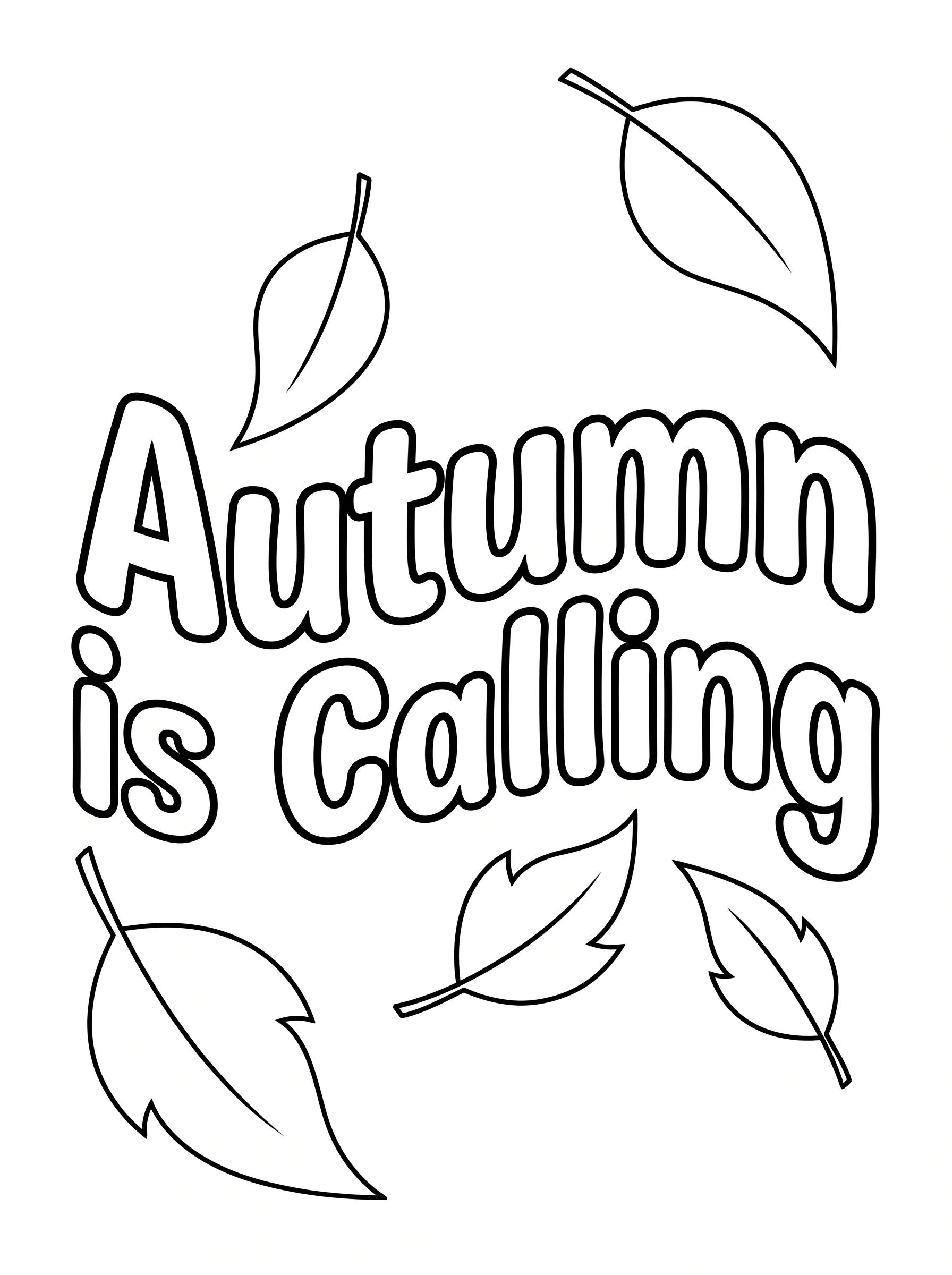 Autumn is Calling Bubble Text