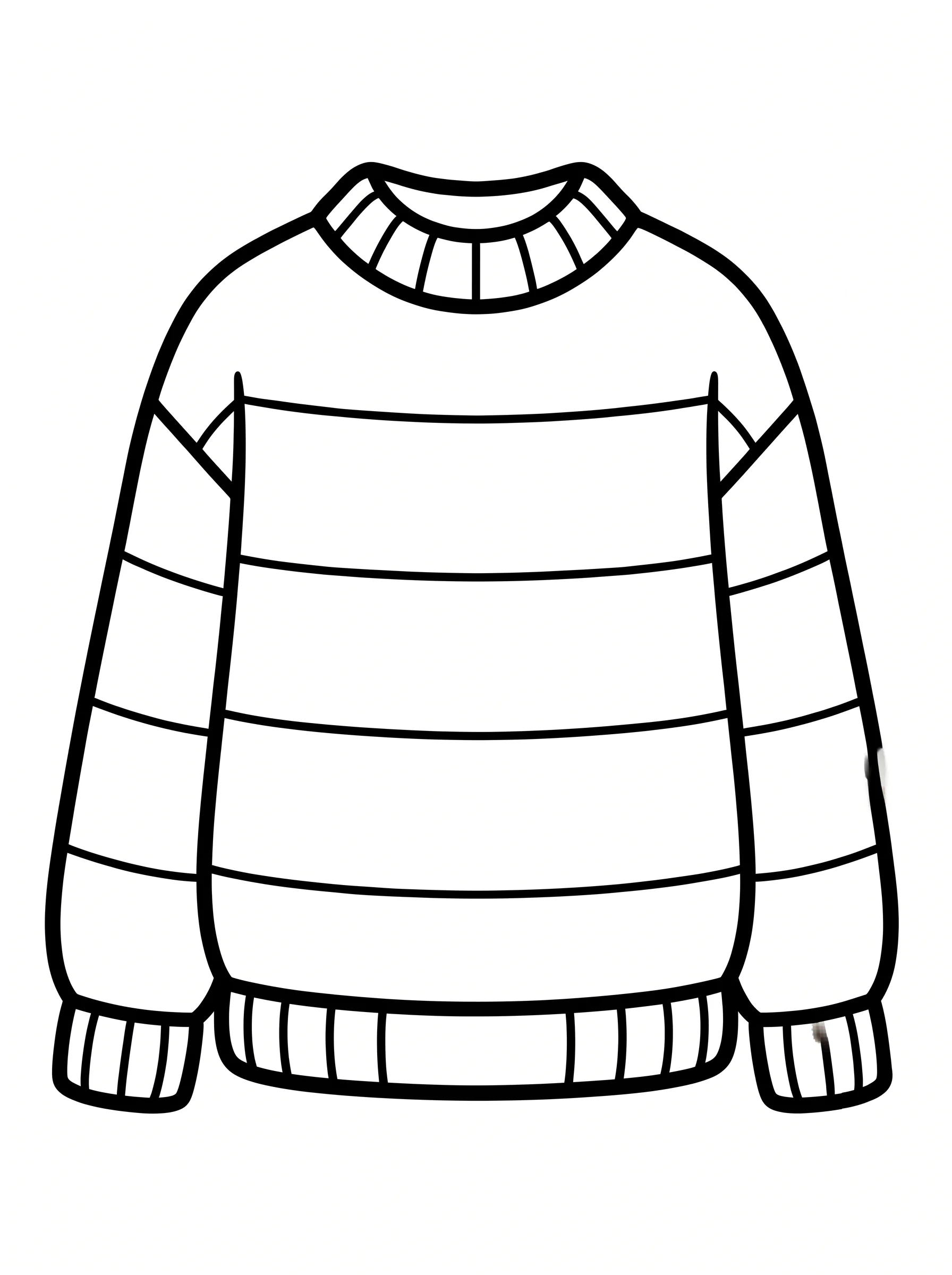 Cozy Knit Sweater with Wide Stripes