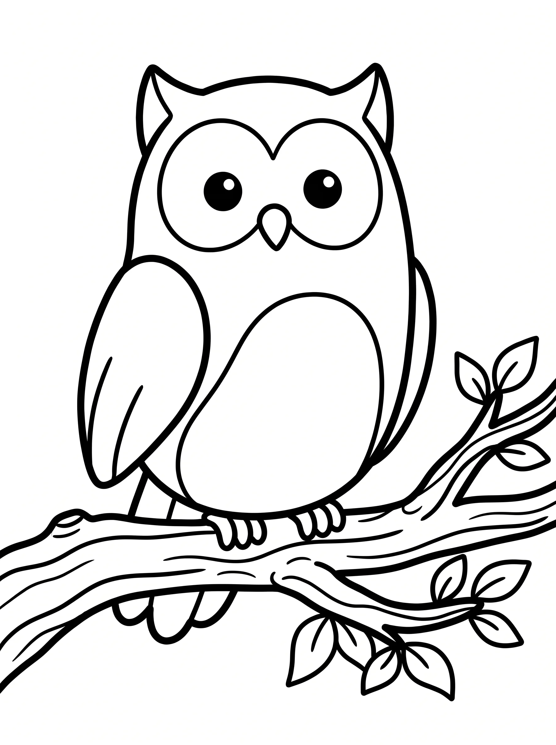 Cute Owl Perched on a Tree Branch