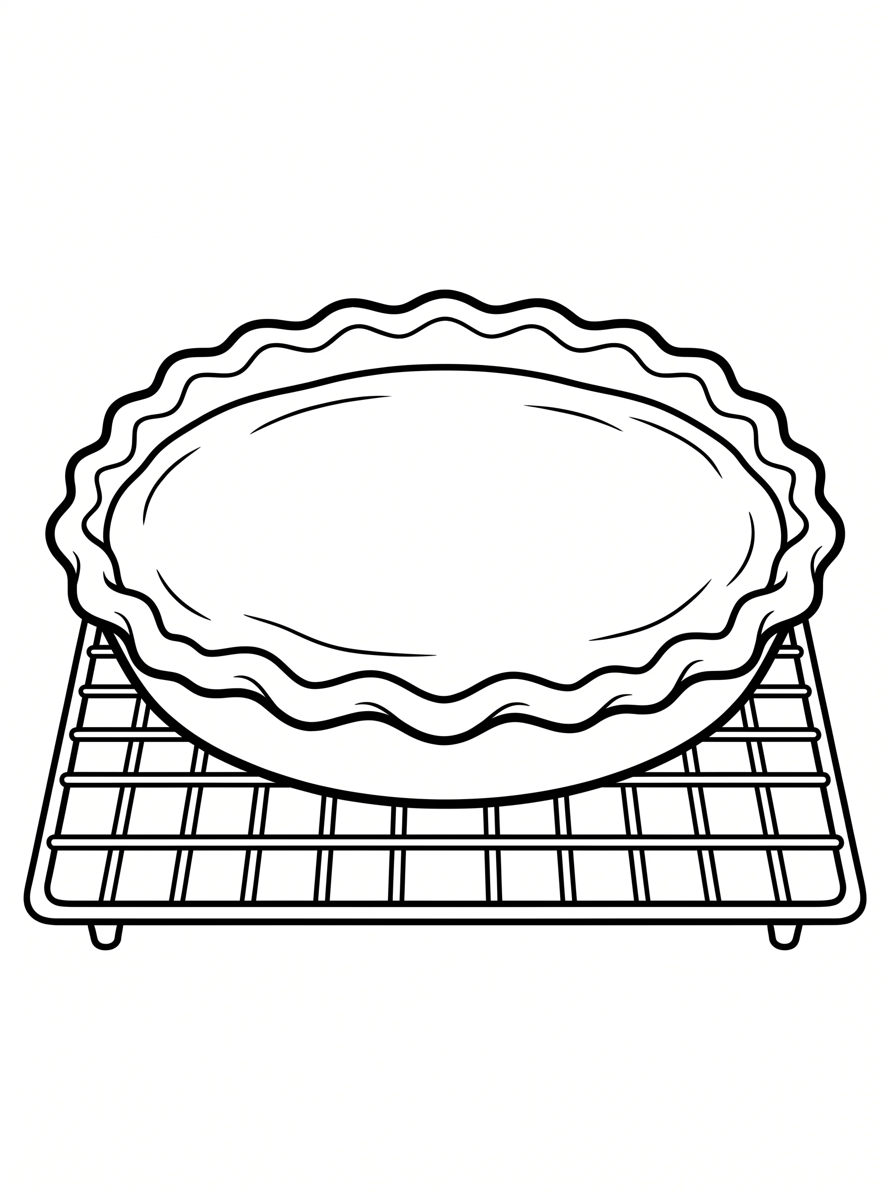 Fresh Pumpkin Pie on a Cooling Rack