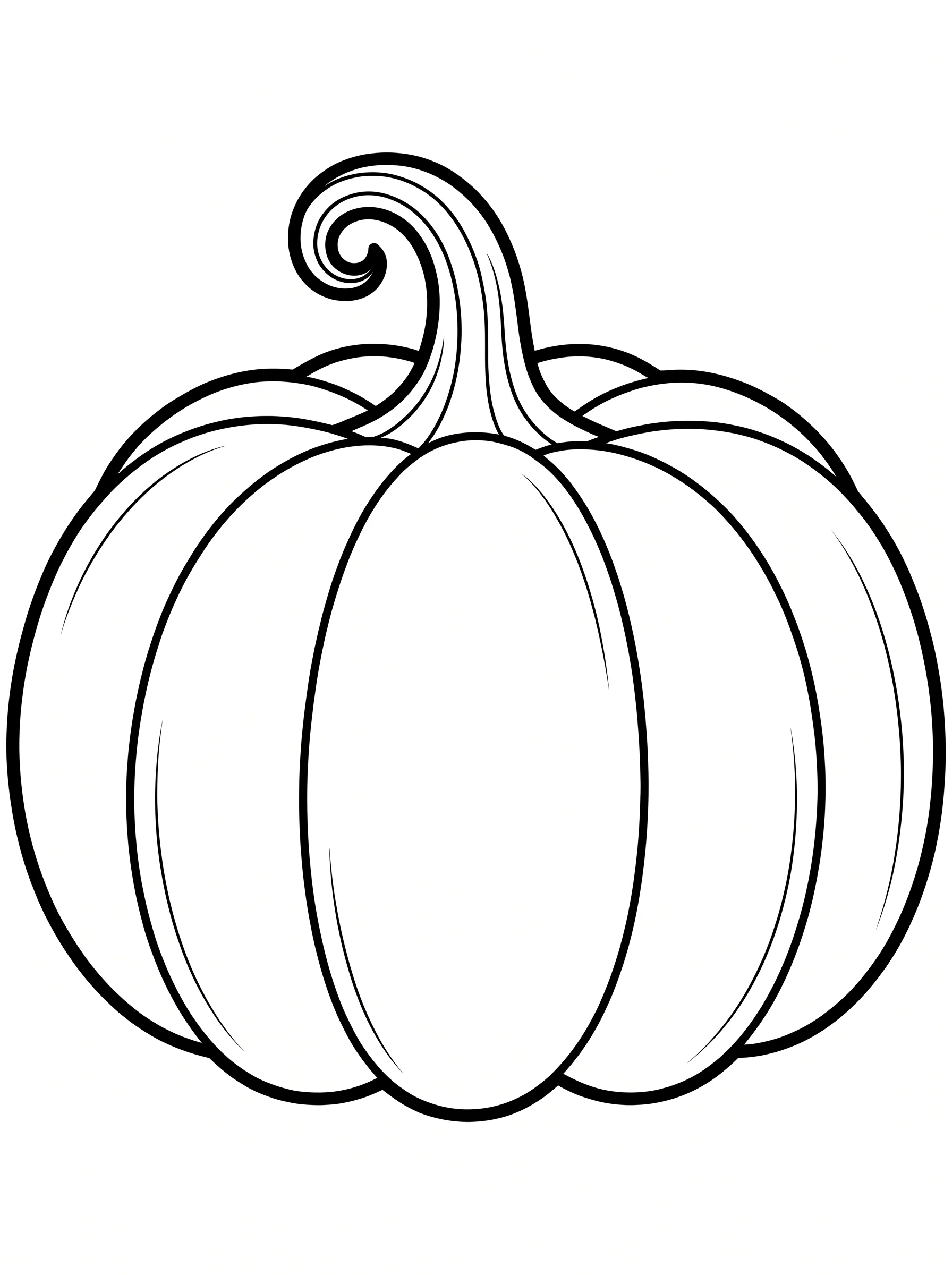 Large Round Pumpkin with a Curly Stem