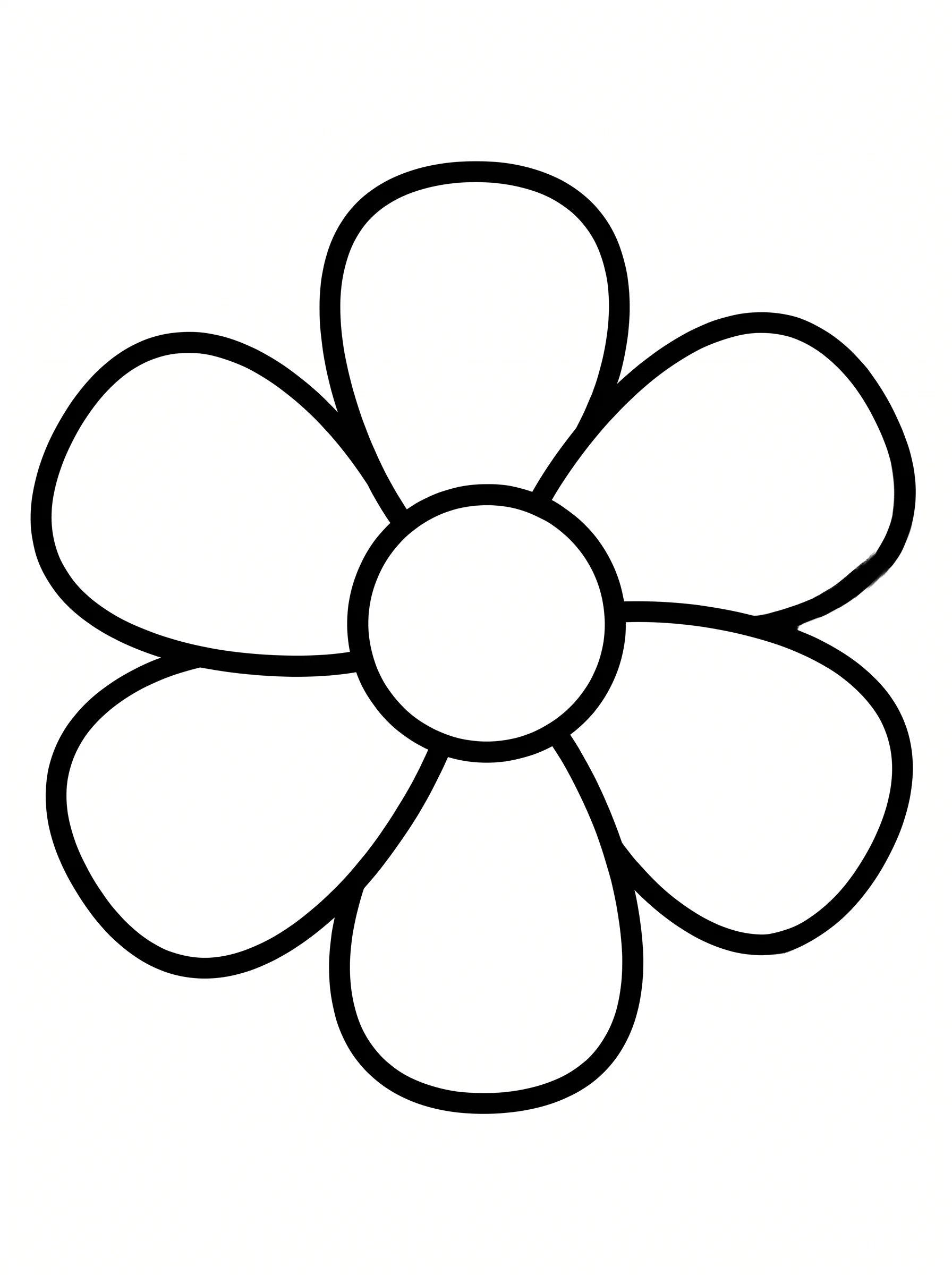 Simple Flower with Large Rounded Petals