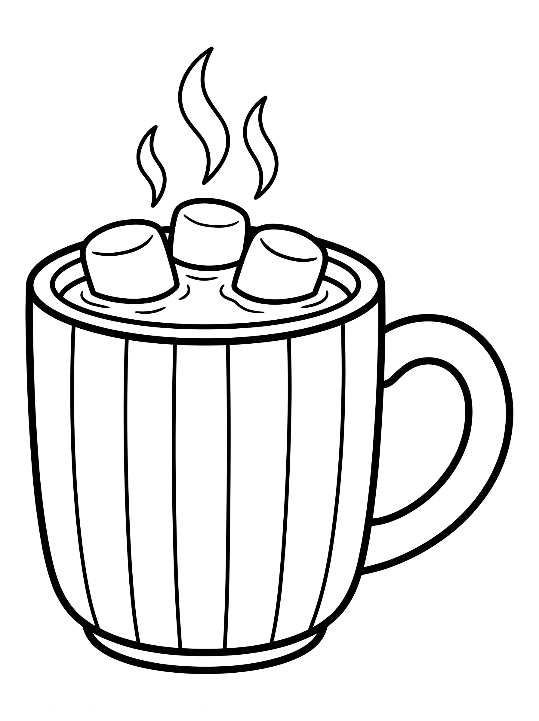 Warm Cocoa Mug with Puffy Marshmallows
