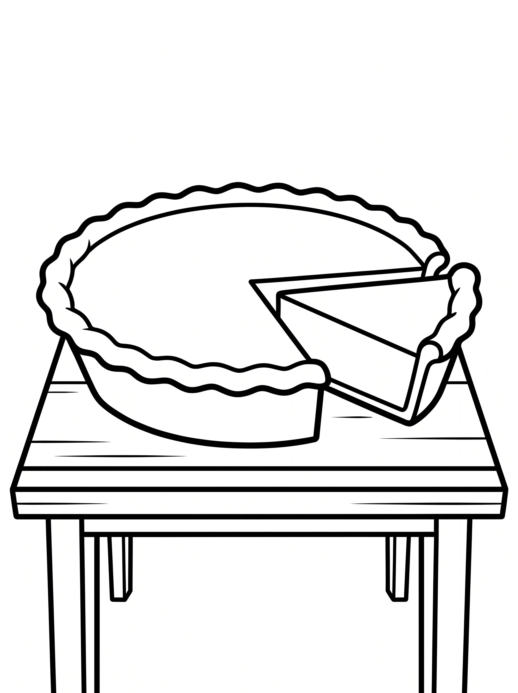 Whole Pumpkin Pie with One Missing Slice