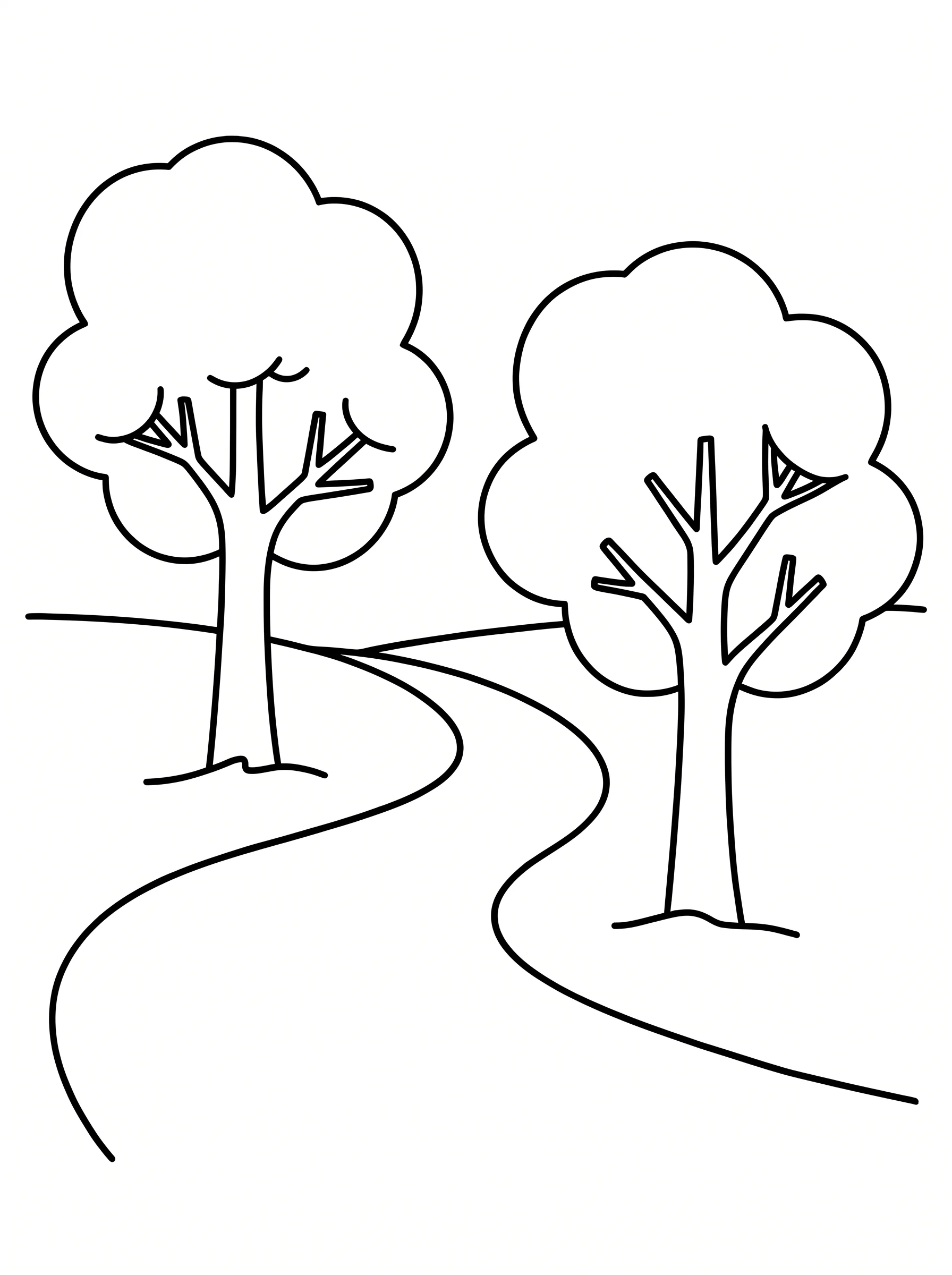 Winding Path Between Two Simple Trees