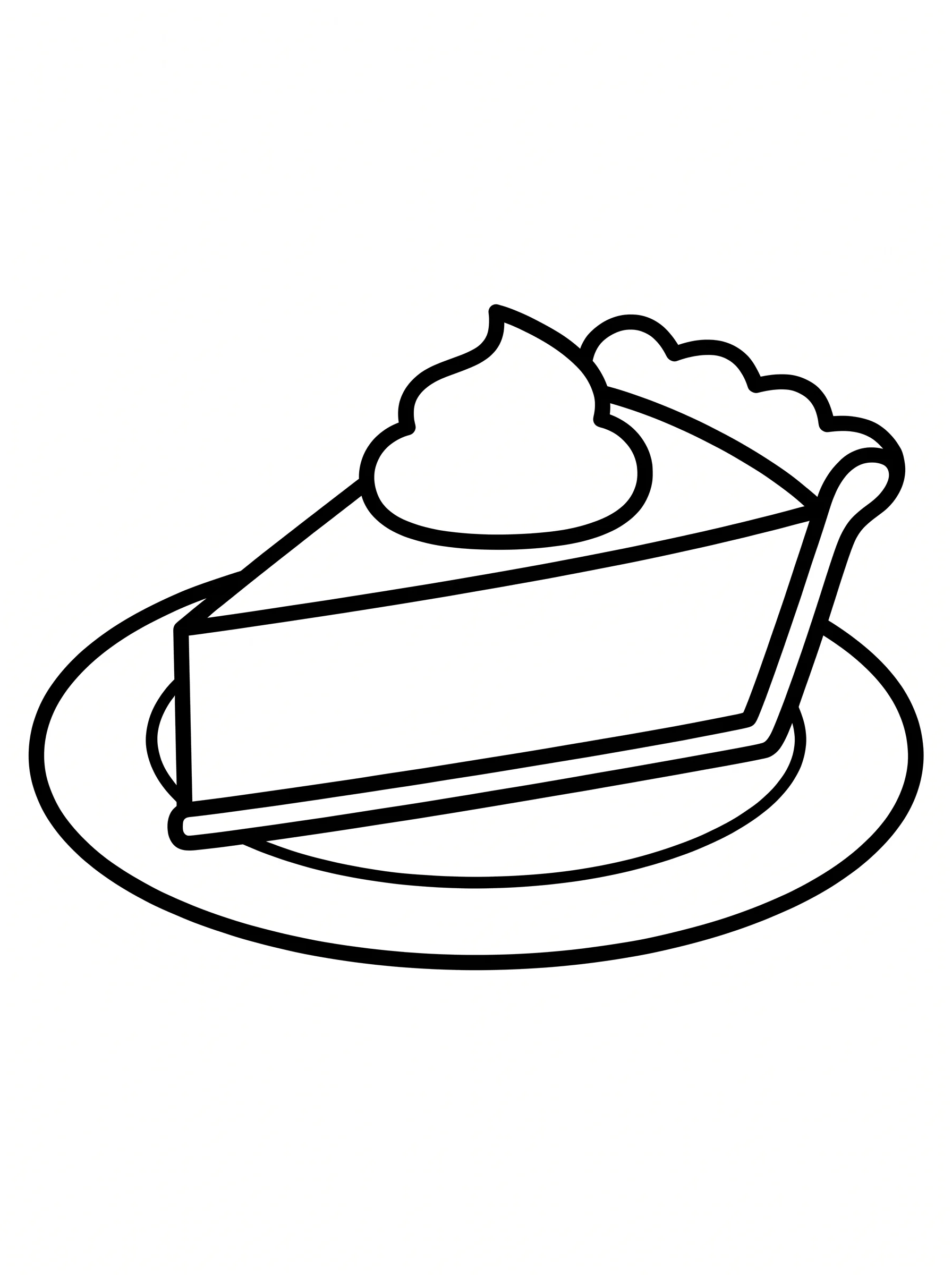 Yummy Pumpkin Pie Slice on a Plate