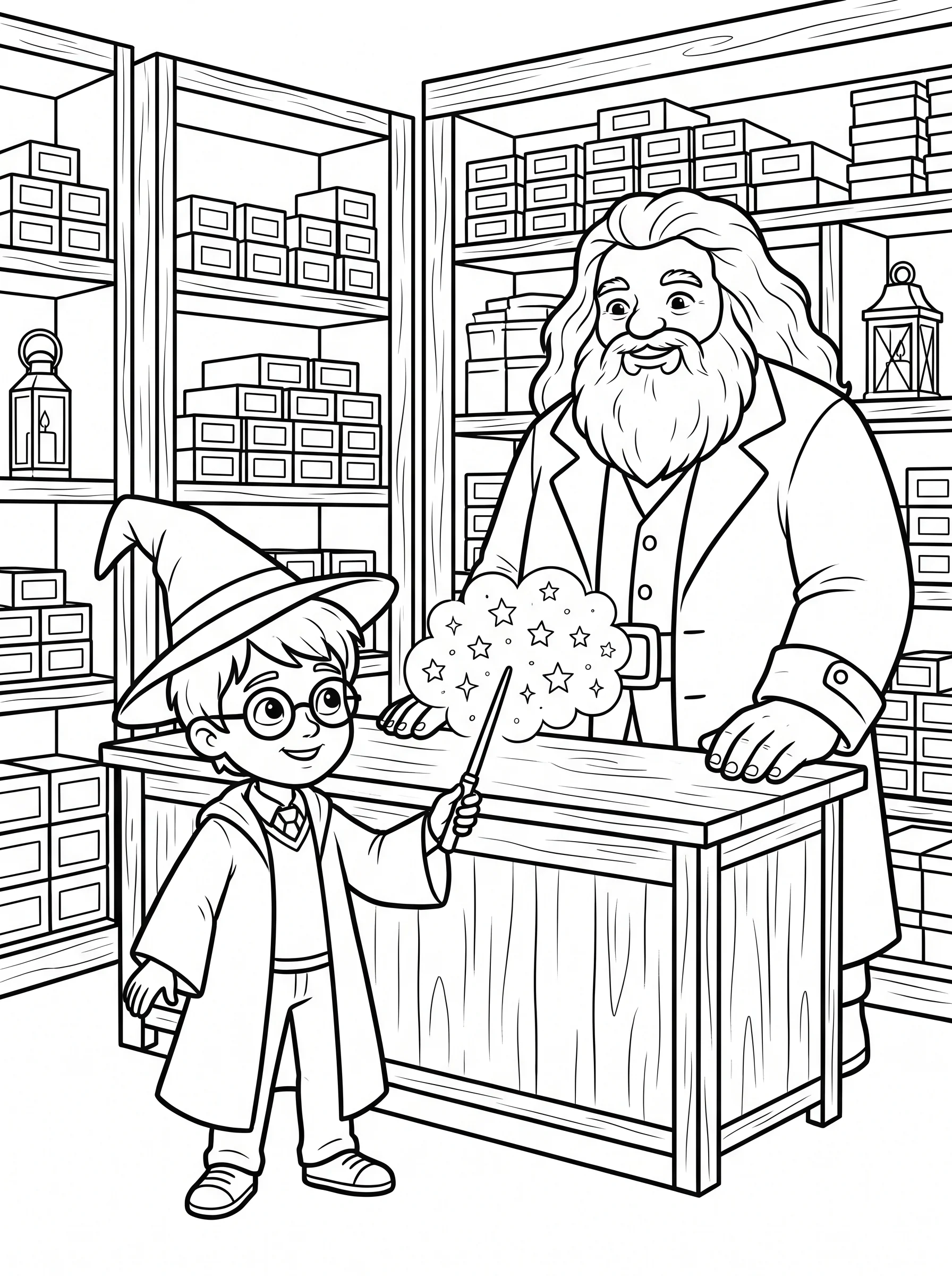Buying a Wand at the Shop