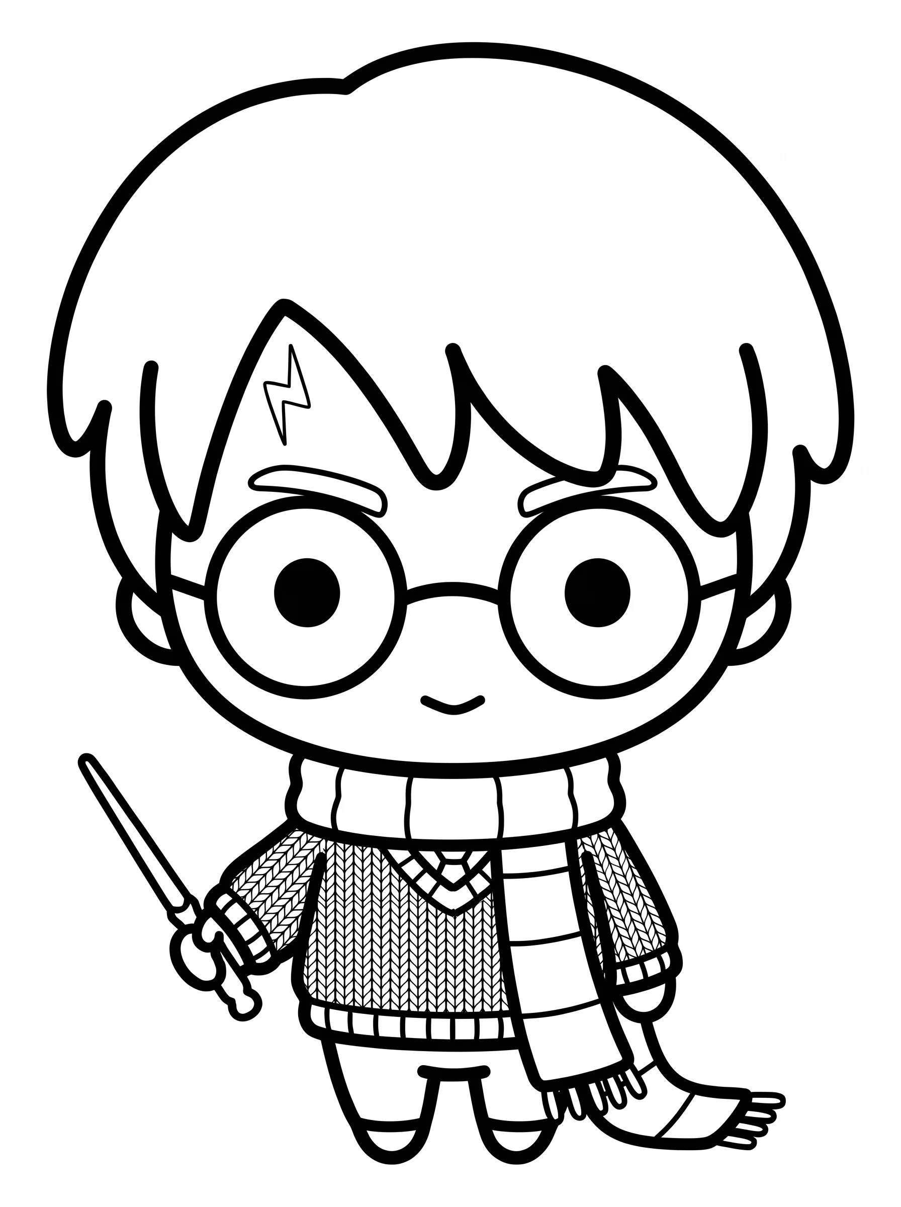 Chibi Harry Potter Coloring Pages