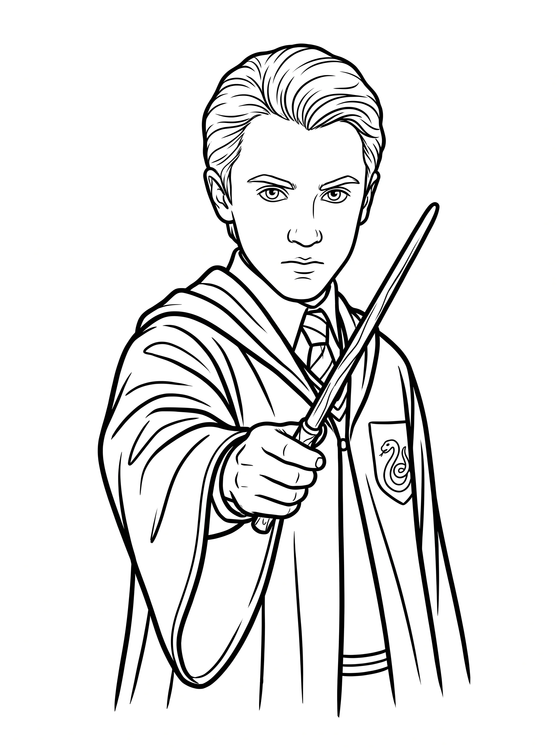 Draco Malfoy with Slytherin Robes