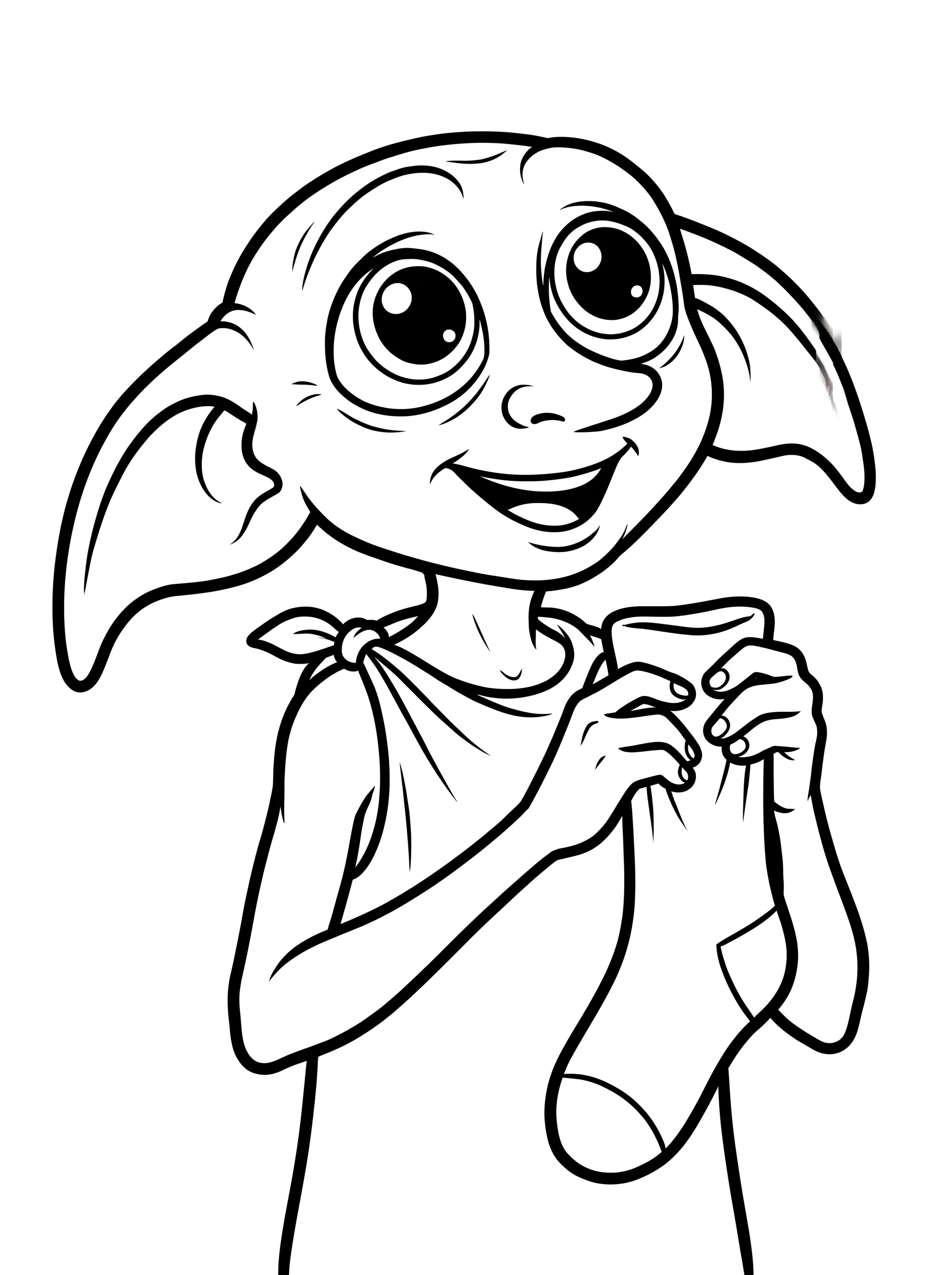 Happy Dobby Holding a Sock