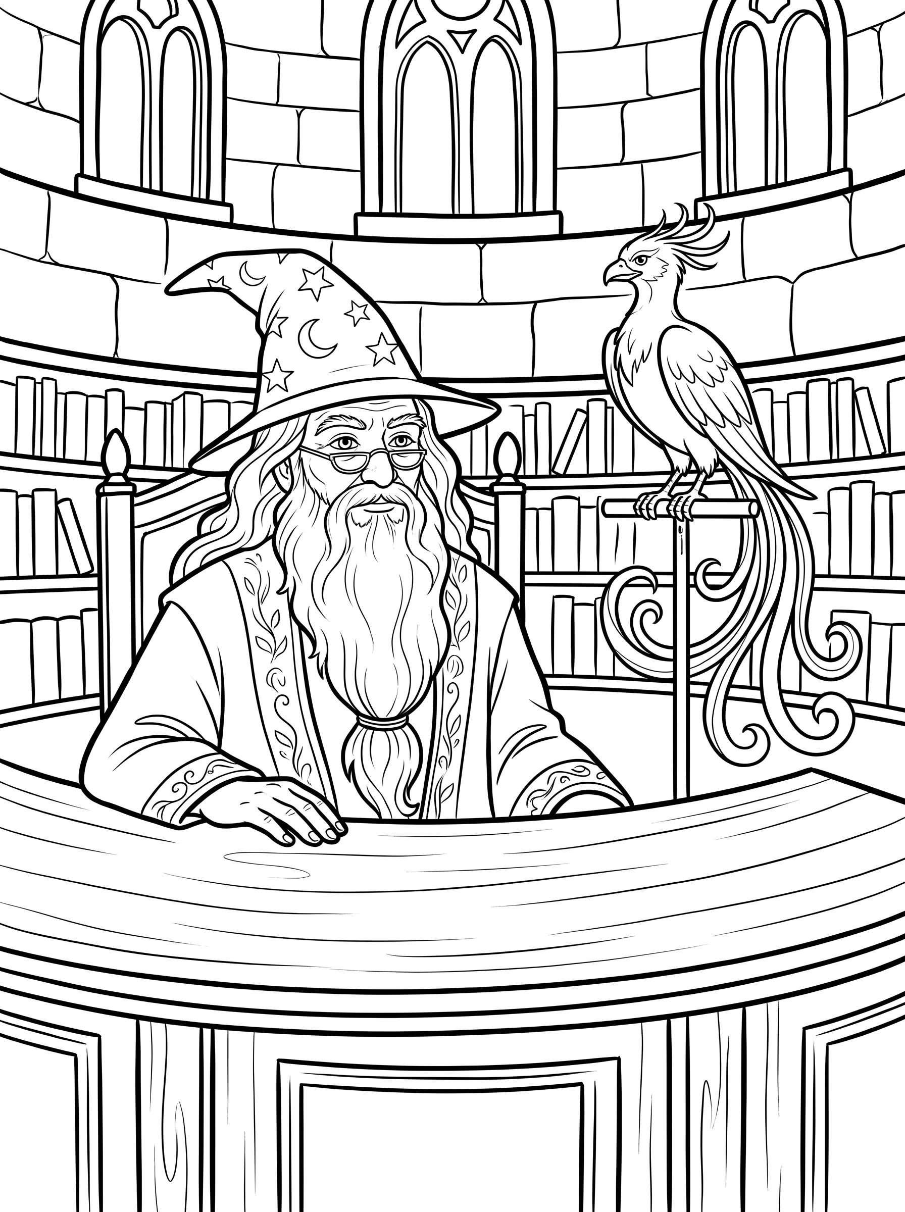 Headmaster Dumbledore and His Phoenix