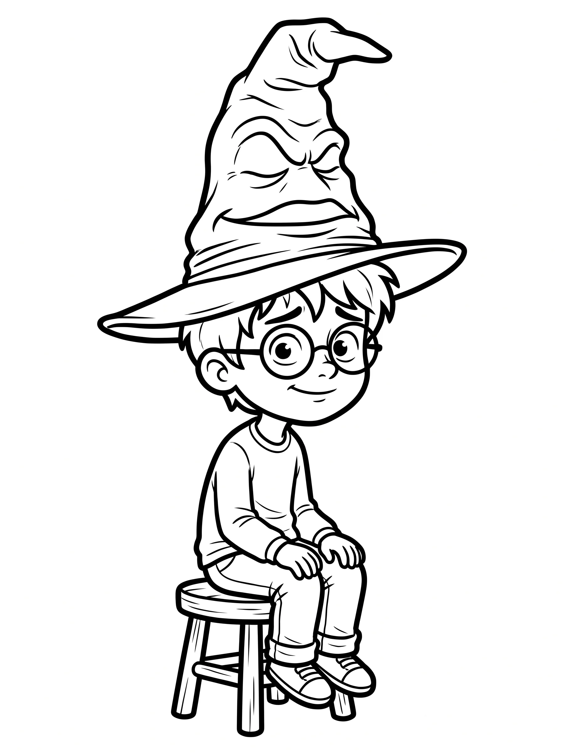 Harry Potter Coloring Pages with the Sorting Hat