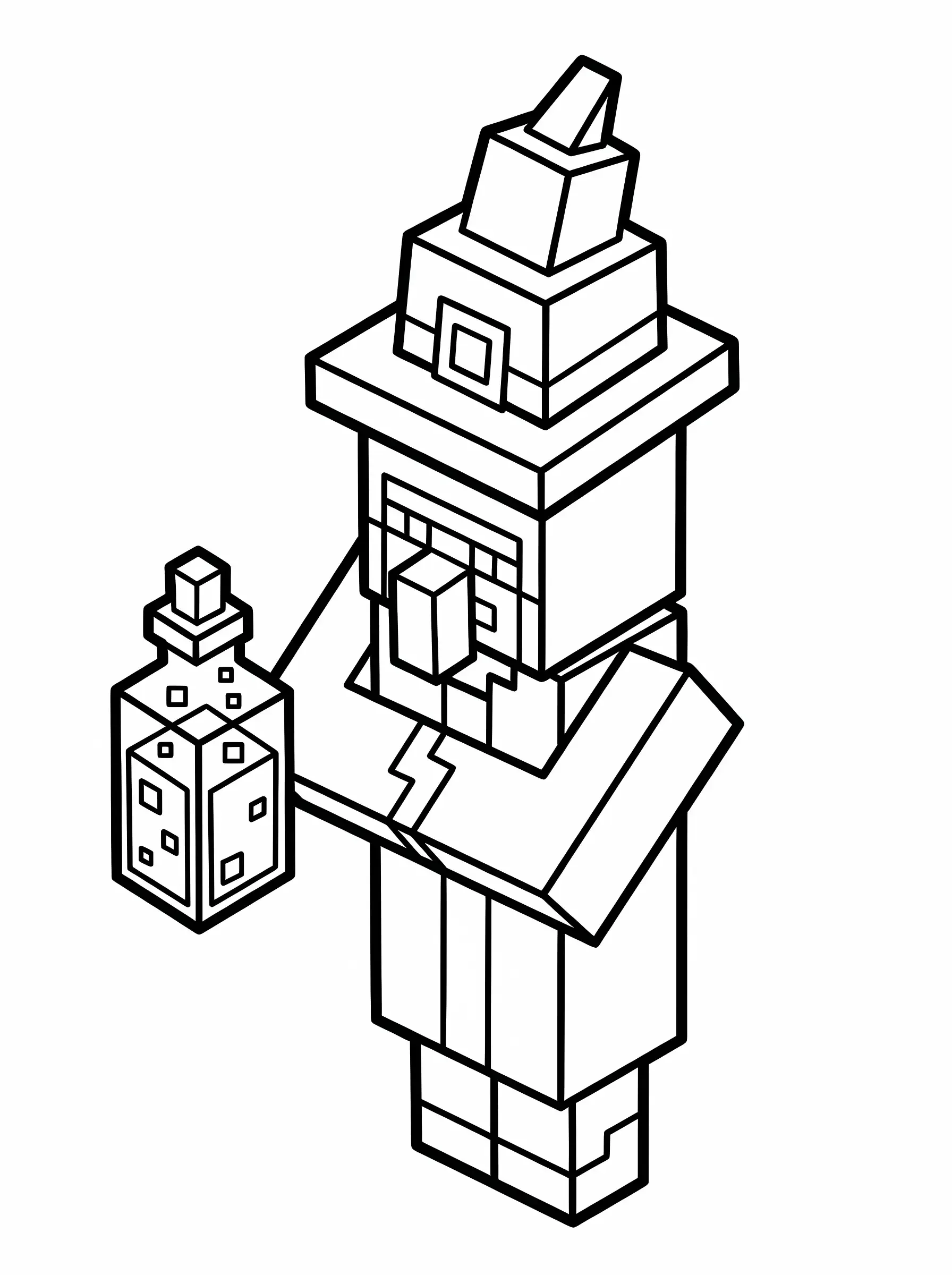 Blocky Witch with Potion