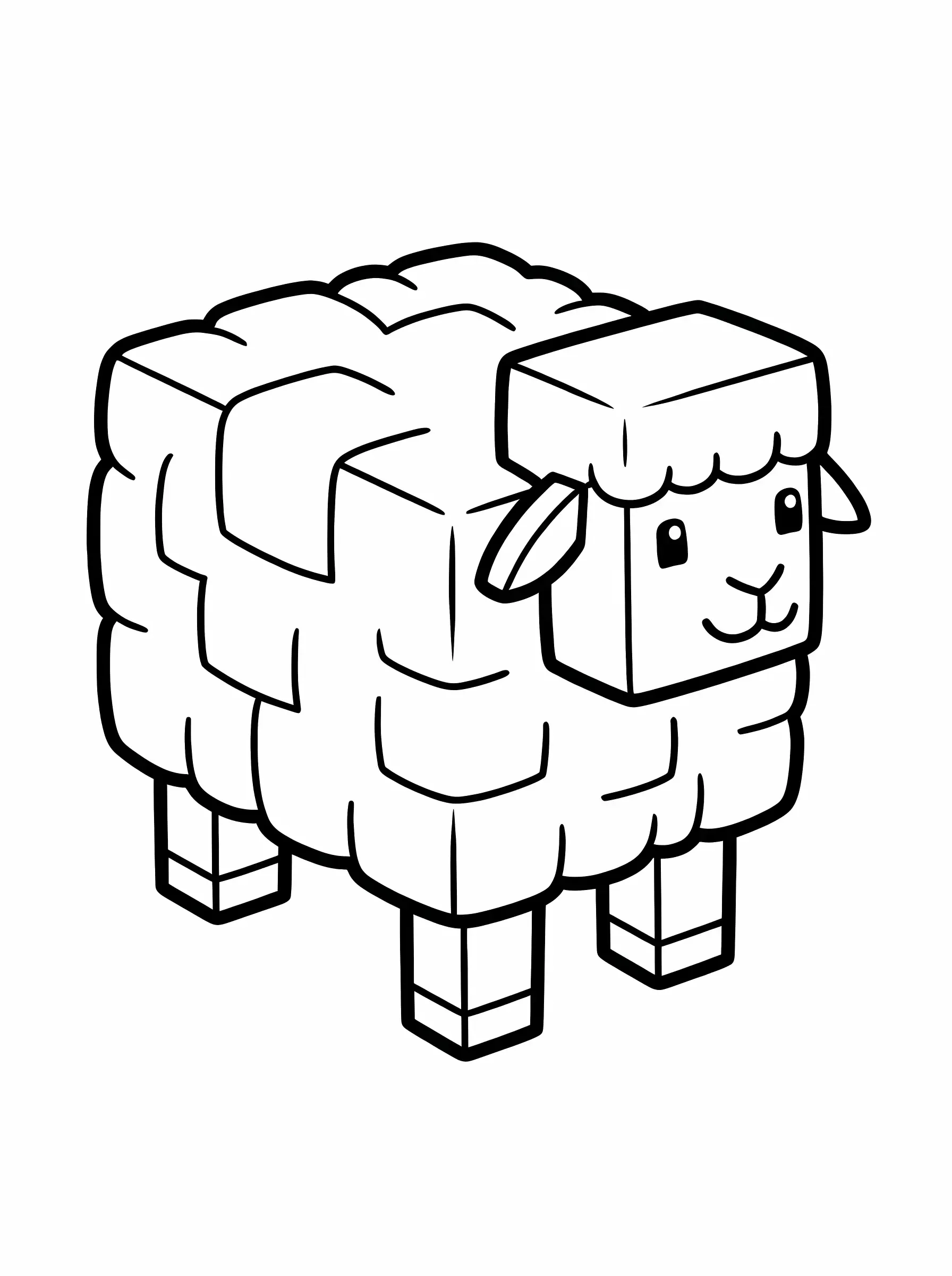 Fluffy Blocky Sheep
