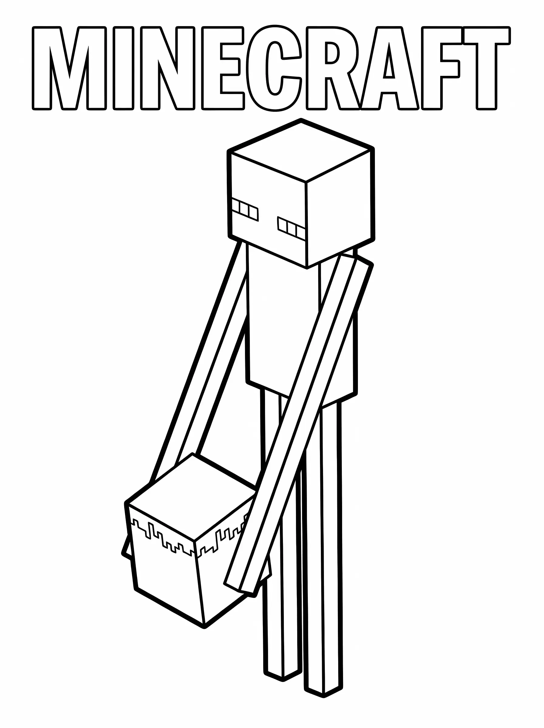 Tall Enderman Holding a Block