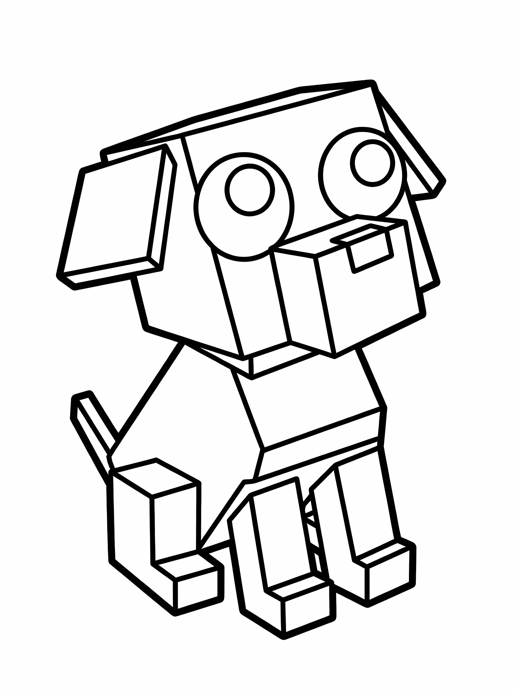 Cute Square Puppy Sitting Down