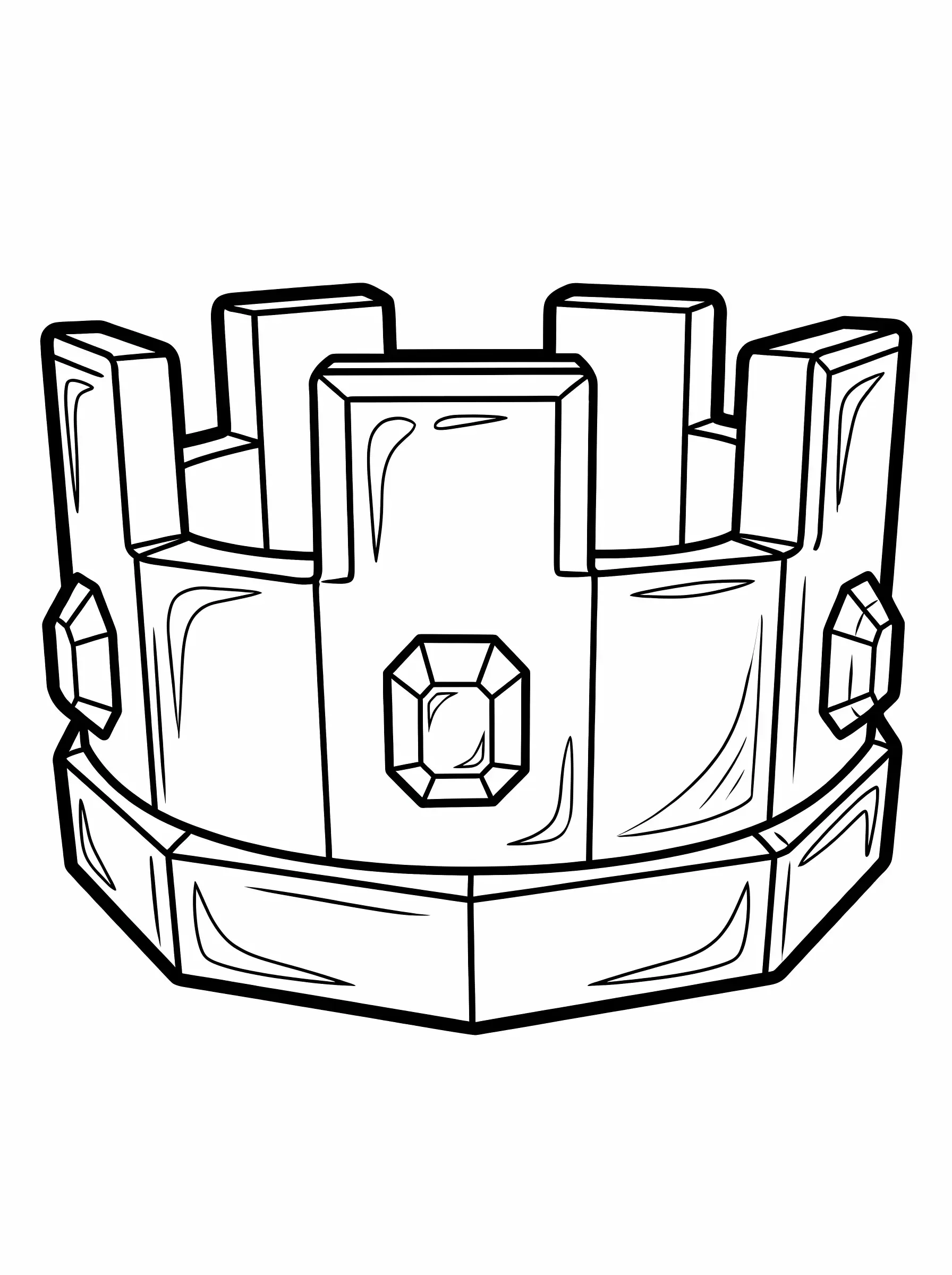 Golden King Crown with Square Gems
