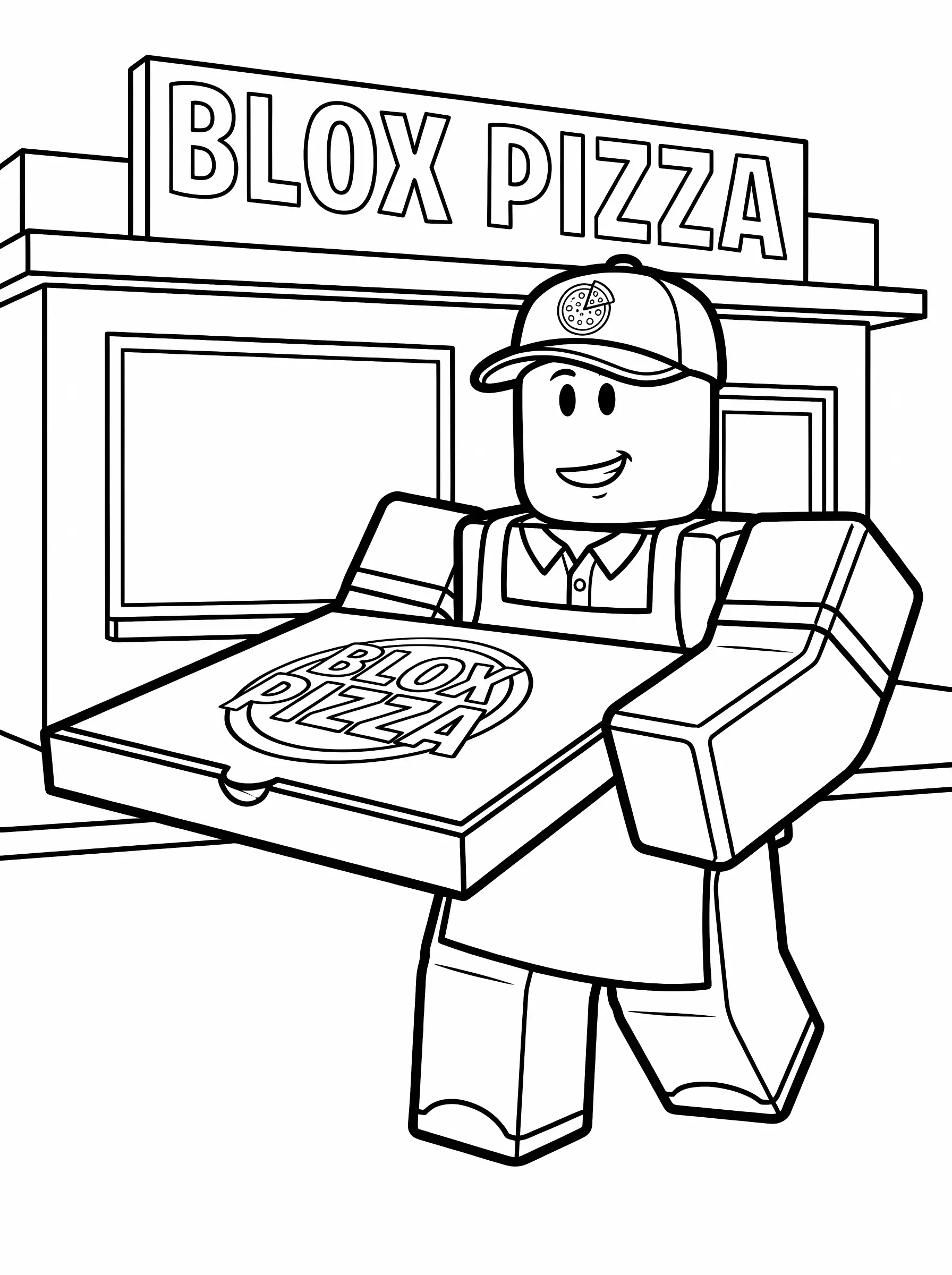 Pizza Delivery Boy with Large Box