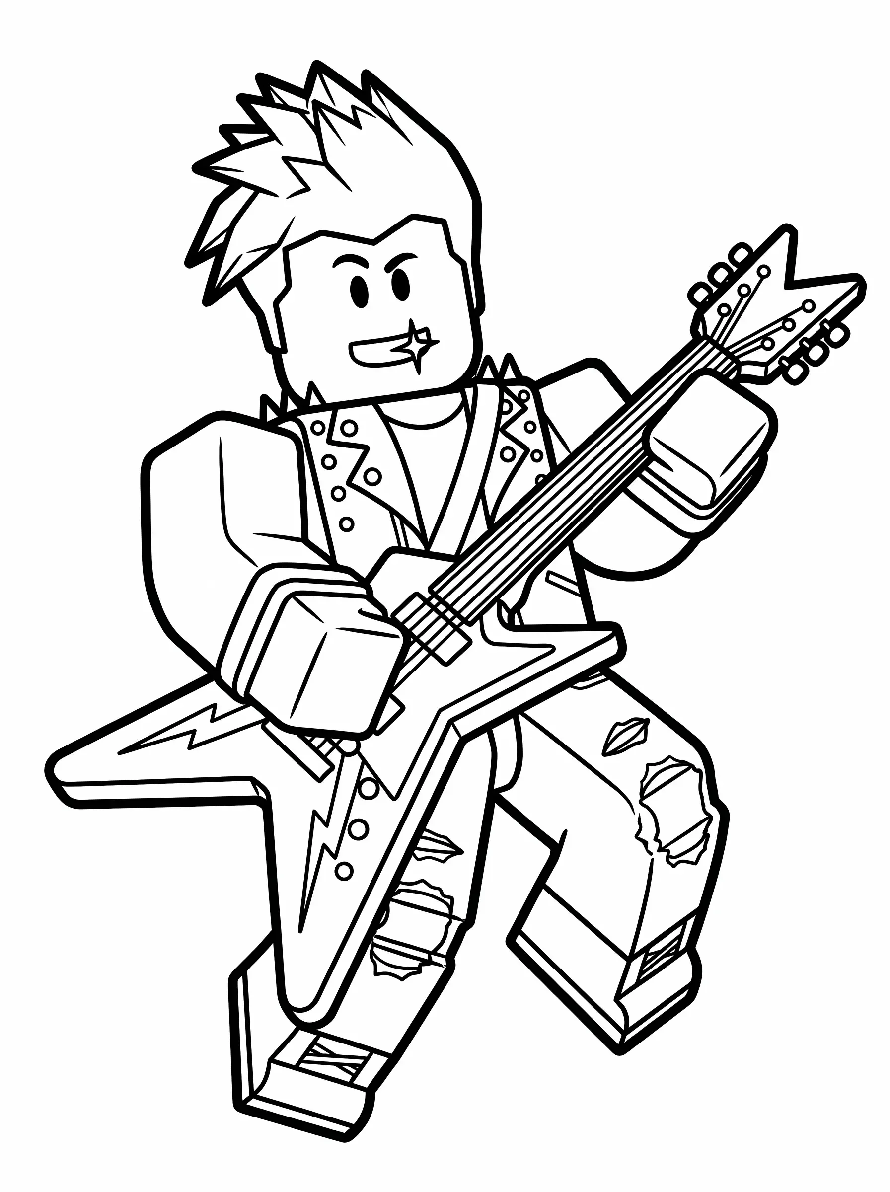 Rock Star Playing Electric Guitar