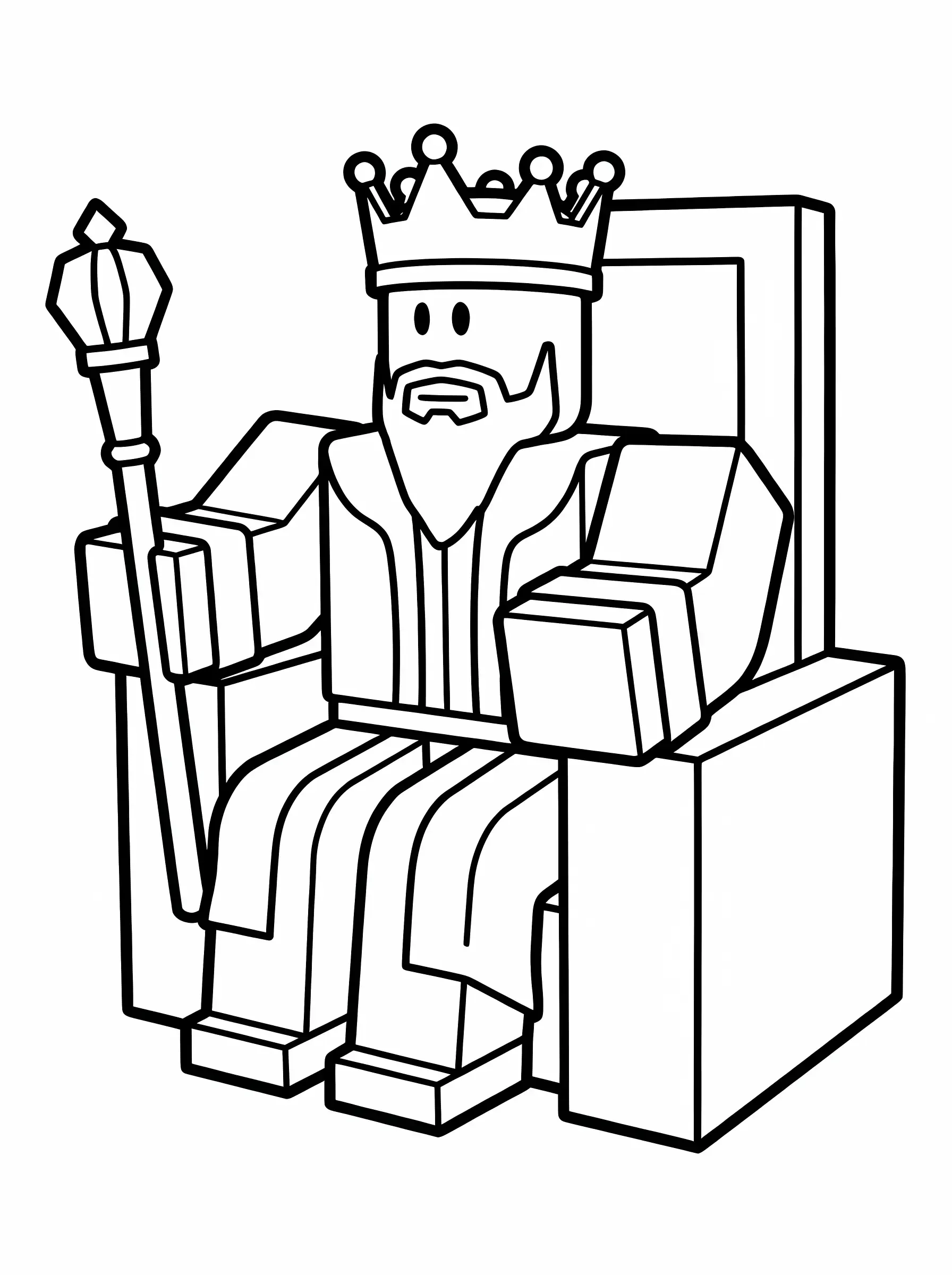 Royal King on a Square Throne