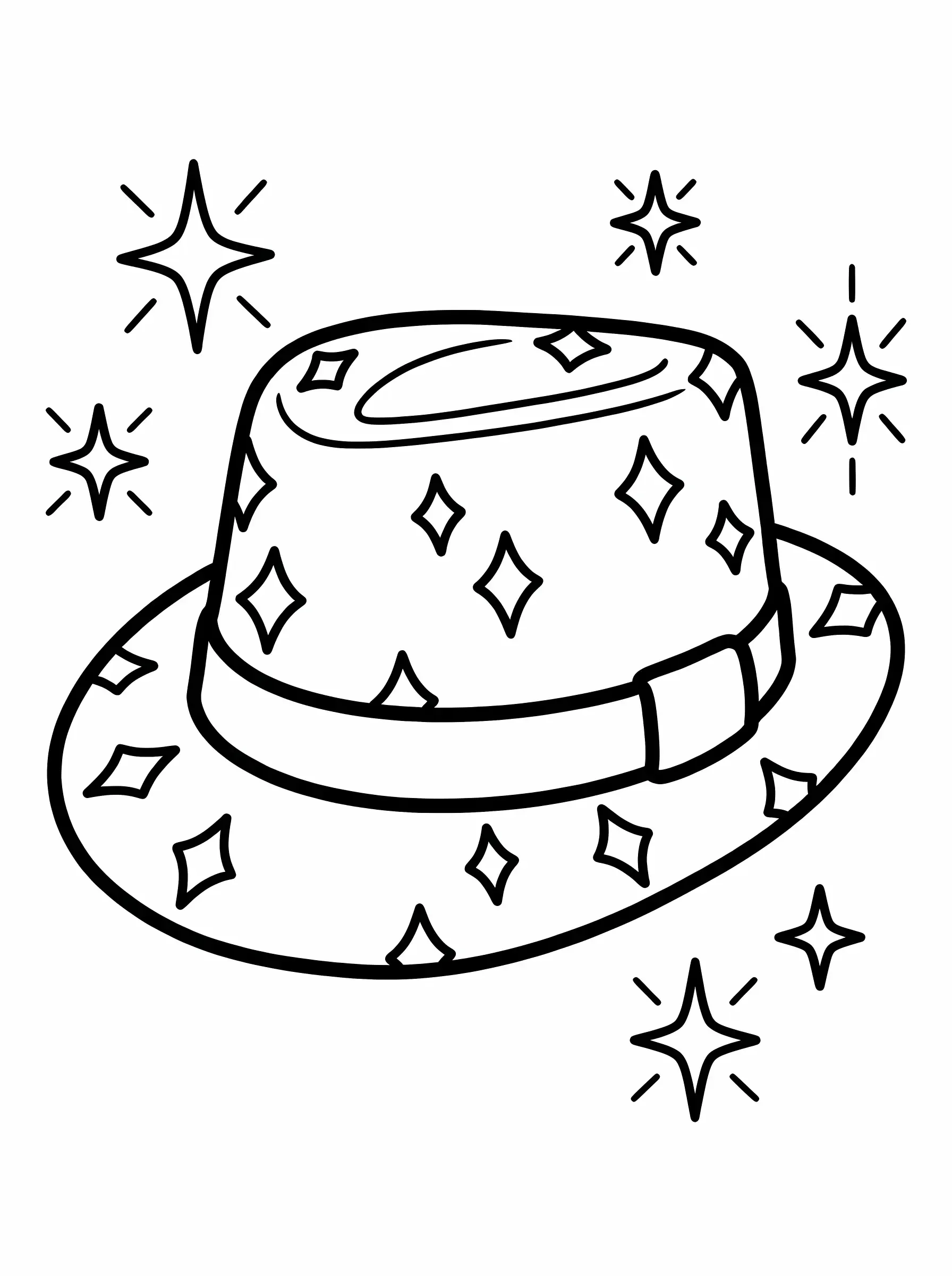 Sparkle Time Fedora with Stars