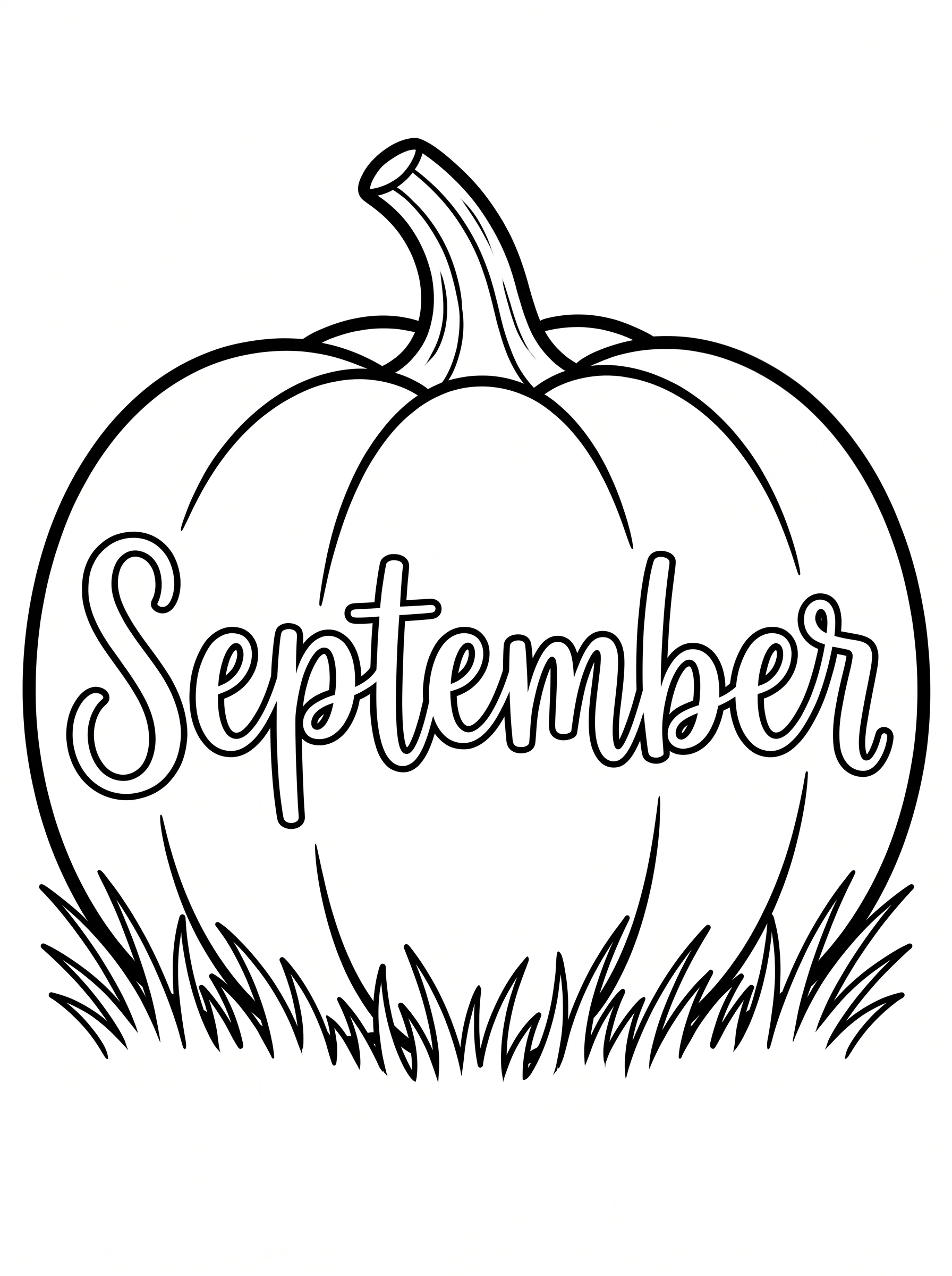 Big Pumpkin on the Grass