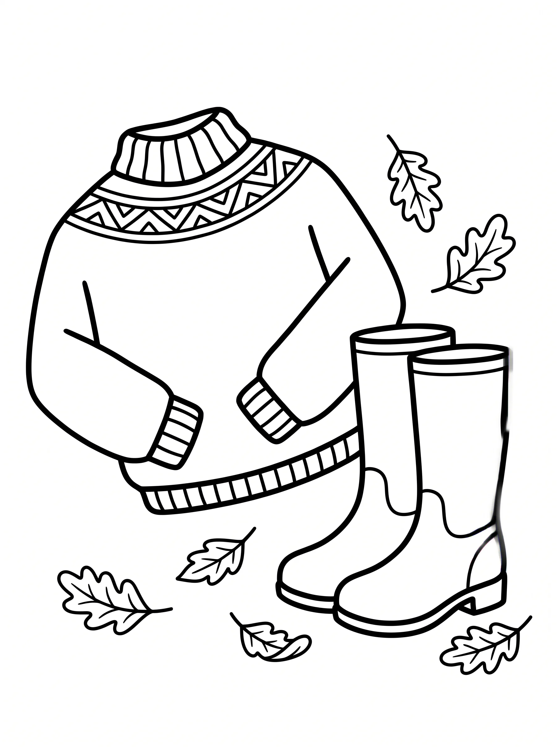 Cozy Sweater and Rain Boots